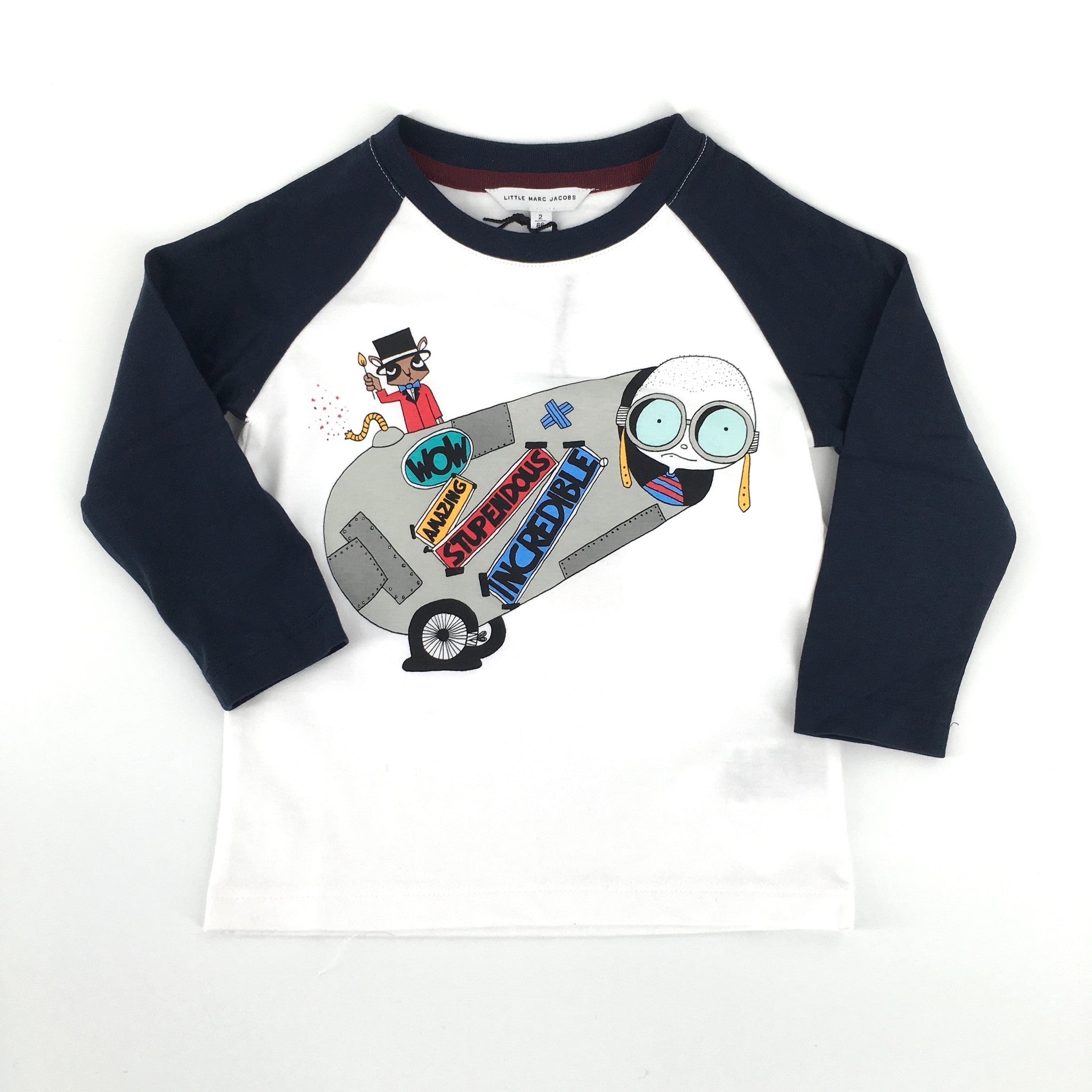 Boys White 'Mr Marc' Printed T-Shirt - CÉMAROSE | Children's Fashion Store