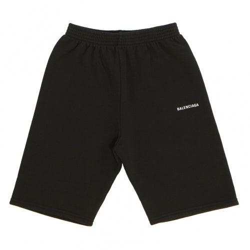 Boys Black Logo Cotton Shorts