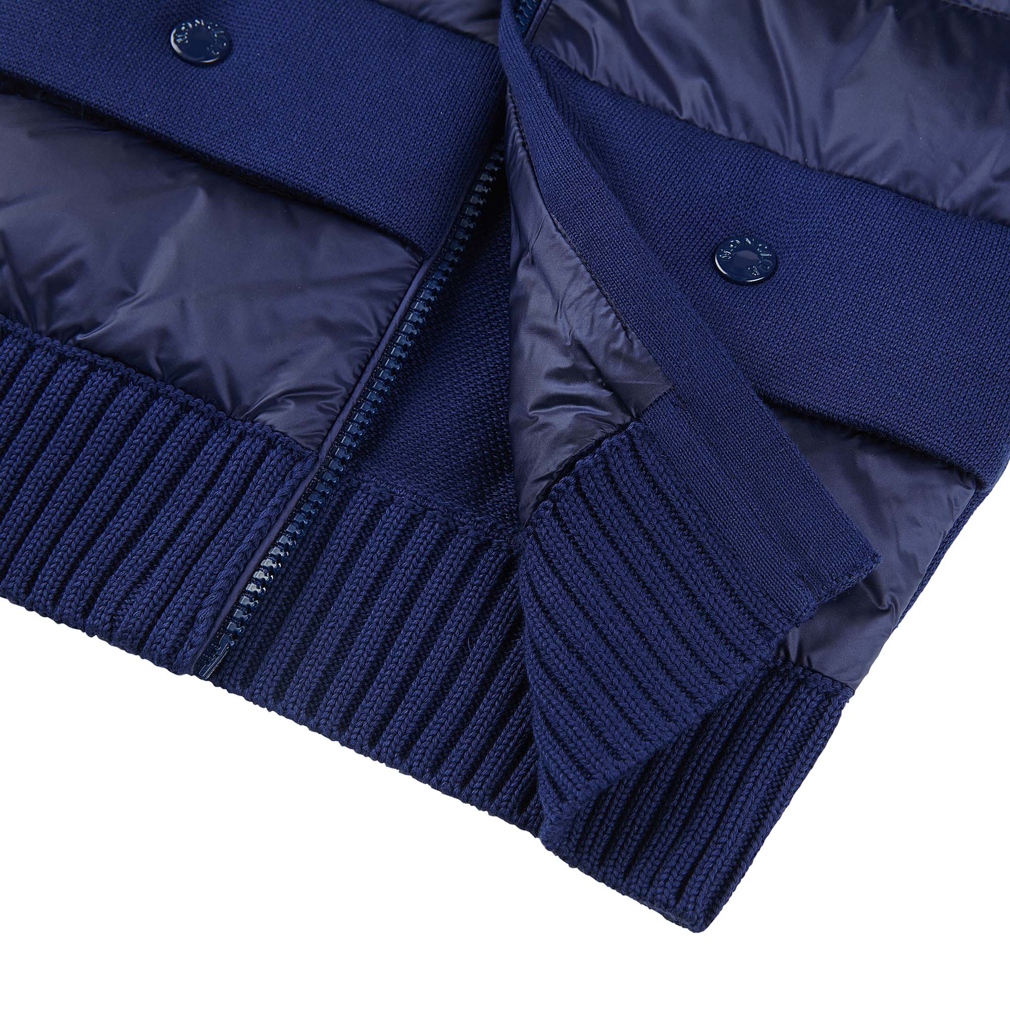 Cardigan zippé en maille bleue pour fille