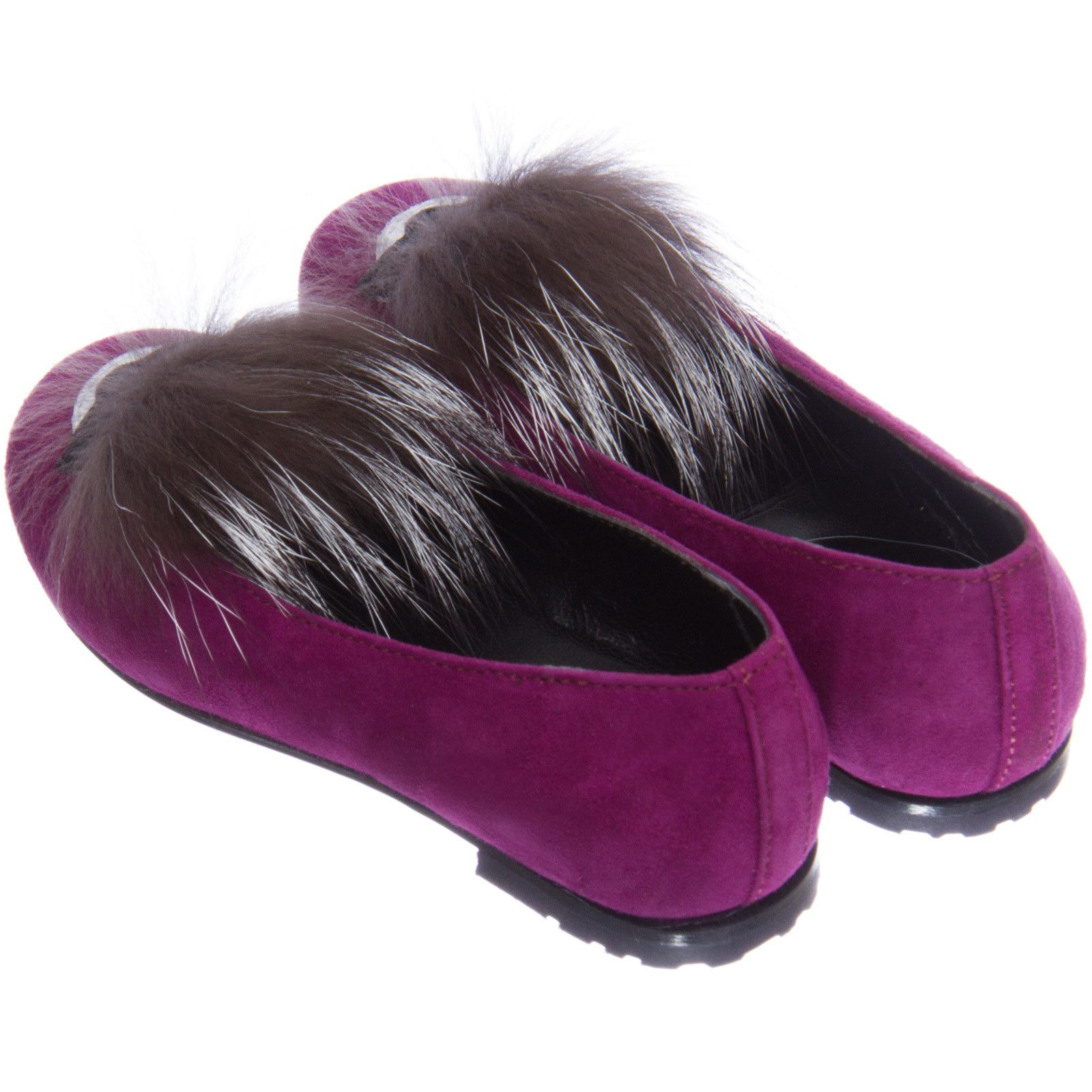 Girls Purple Suede Shoes With Fur Monster - CÉMAROSE | Children's Fashion Store - 4