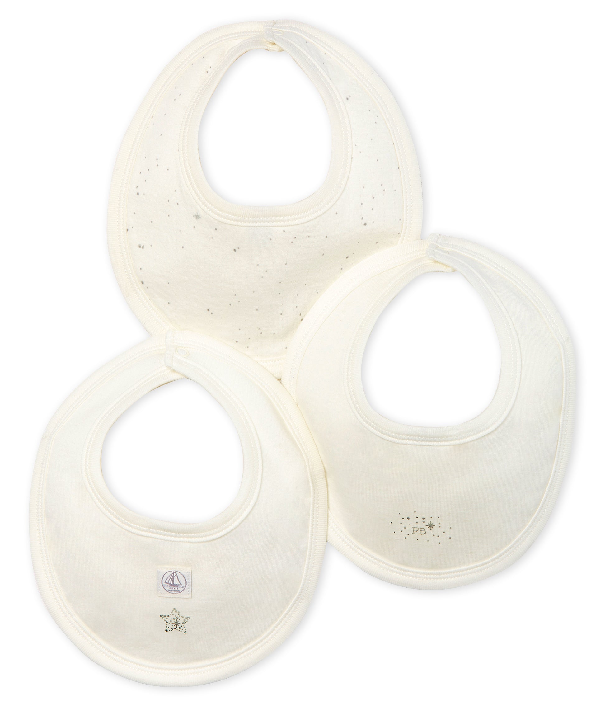 Baby Boys & Girls Beige Cotton Bib