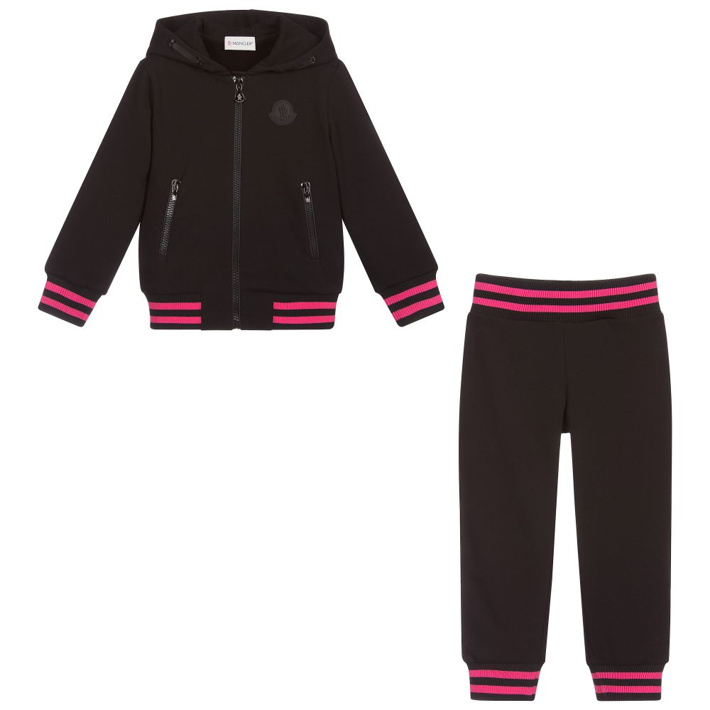 Girls Black Knitwear Clothing Ensemble
