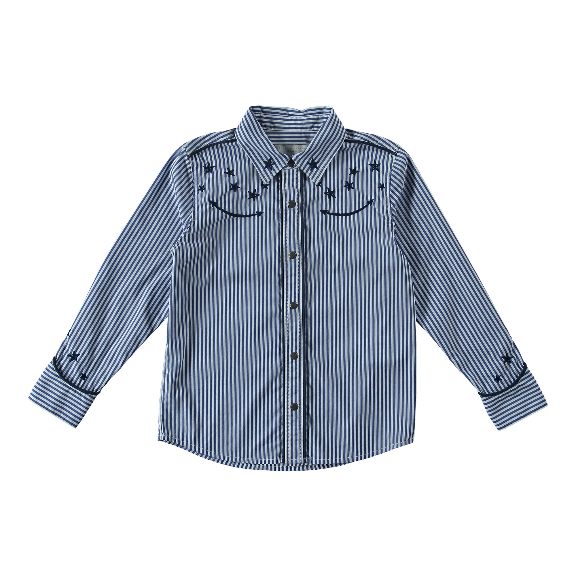 Boys Blue Stripes Cotton Shirt