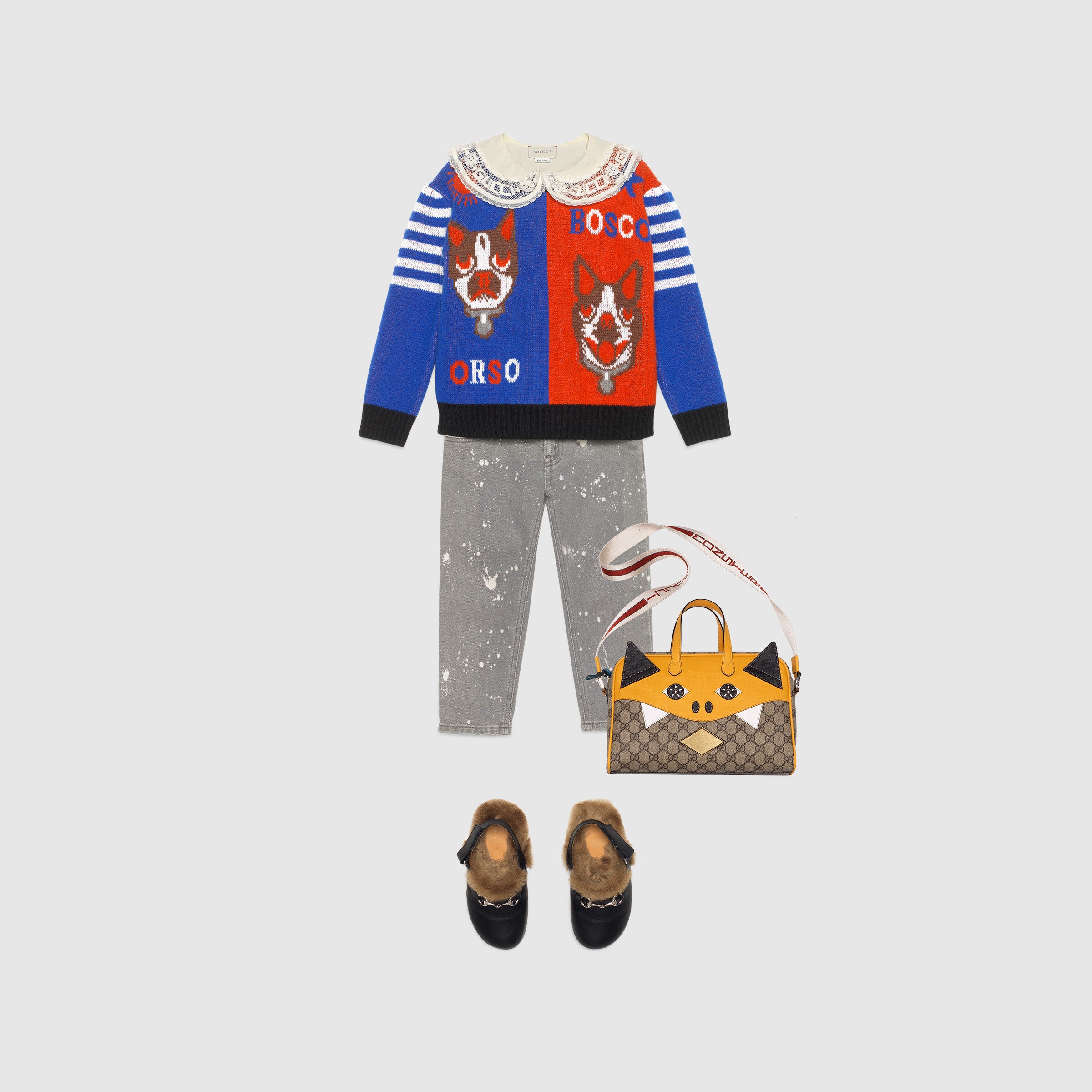 Boys & Girls Marine Blue Wool Sweater