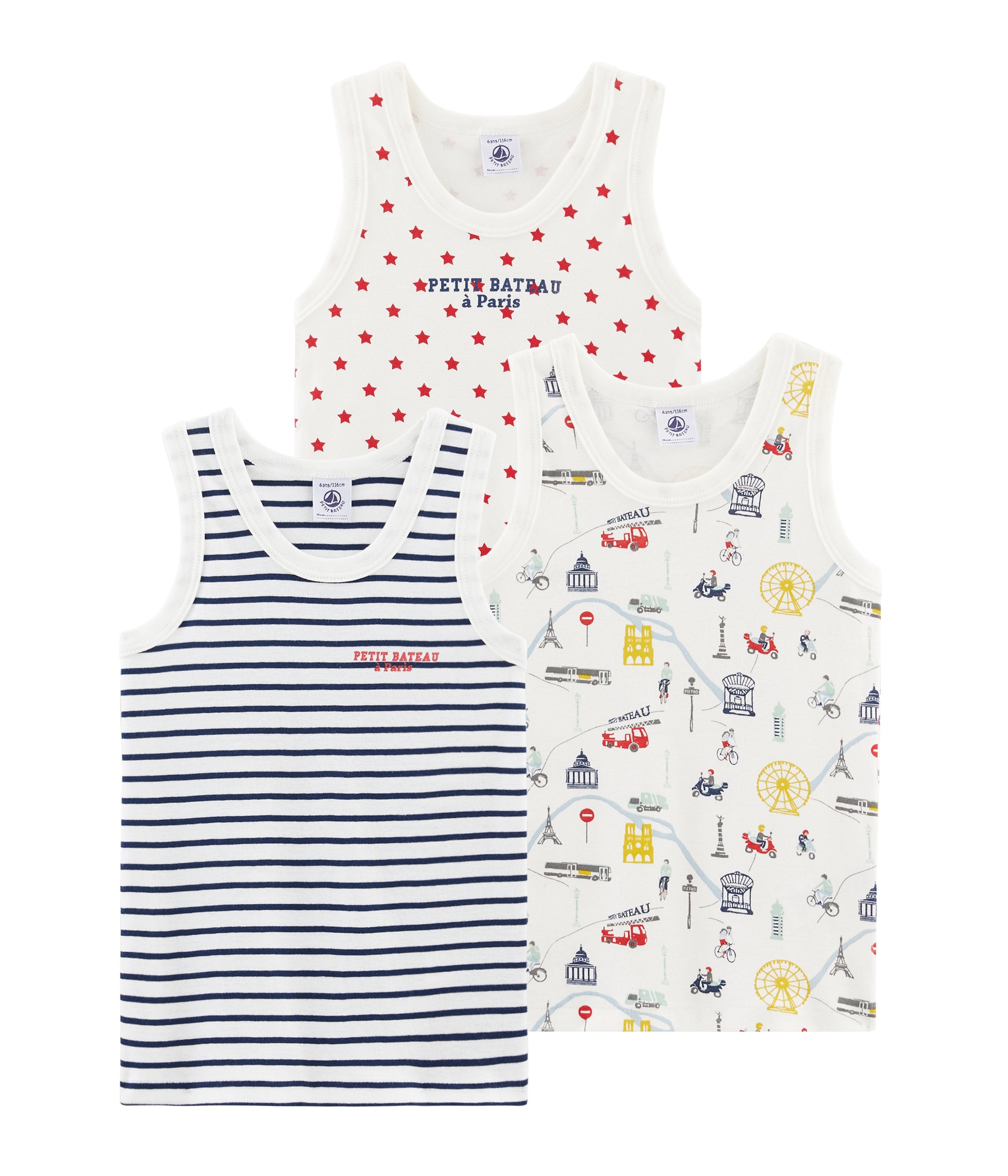 Boys Multicolor Cotton Vest Sets