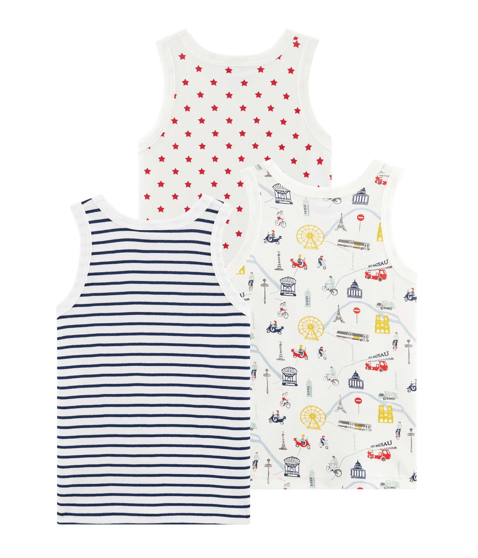 Boys Multicolor Cotton Vest Sets