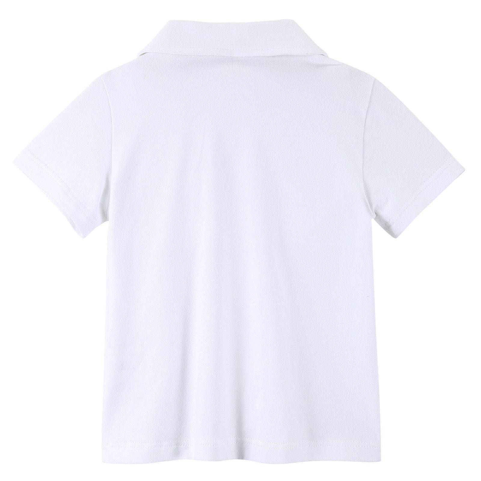 Baby Boys White Polo Shirt With Buttons Style - CÉMAROSE | Children's Fashion Store - 2