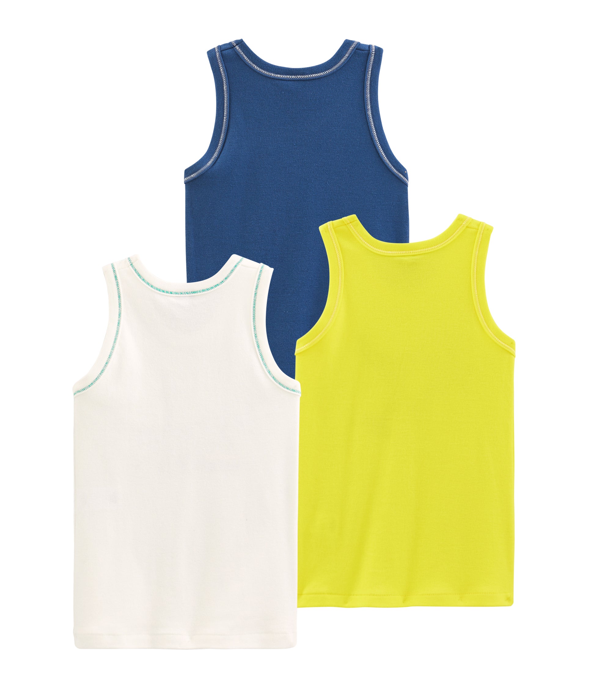 Boys Multicolor Cotton Vest Set (3Pack)