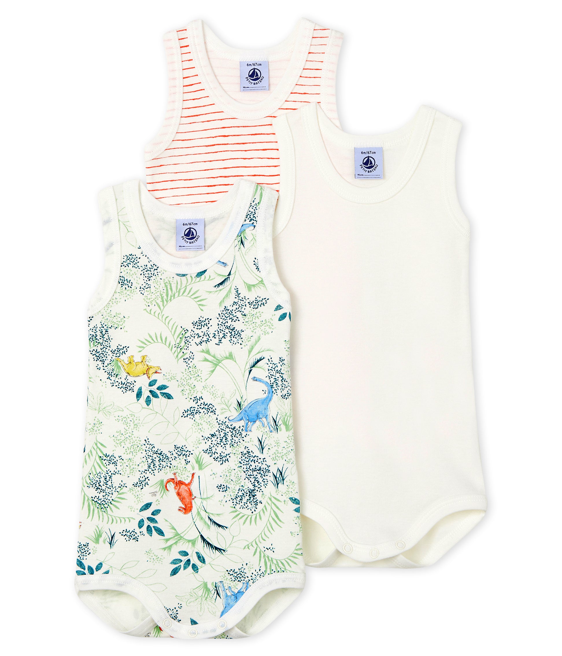 Baby Boys Multicolor Cotton Babysuit