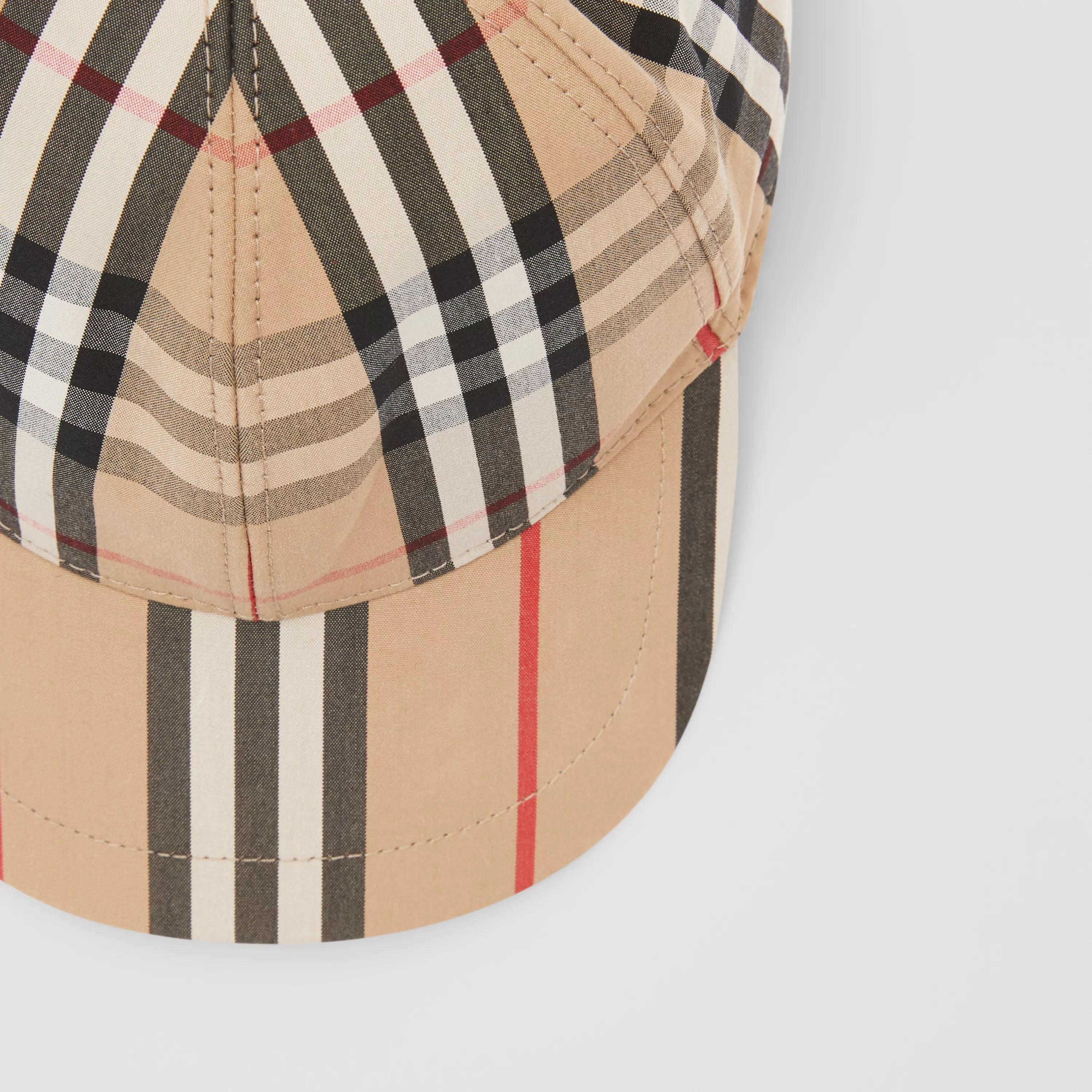 Casquette en coton à carreaux beige pour garçon et fille