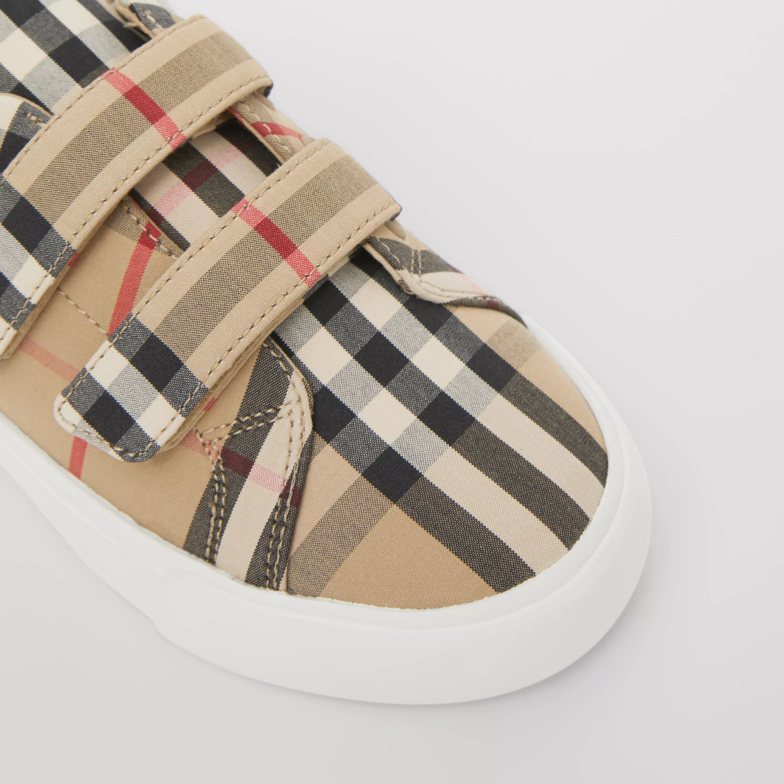 Chaussures beiges à scratch pour garçons et filles
