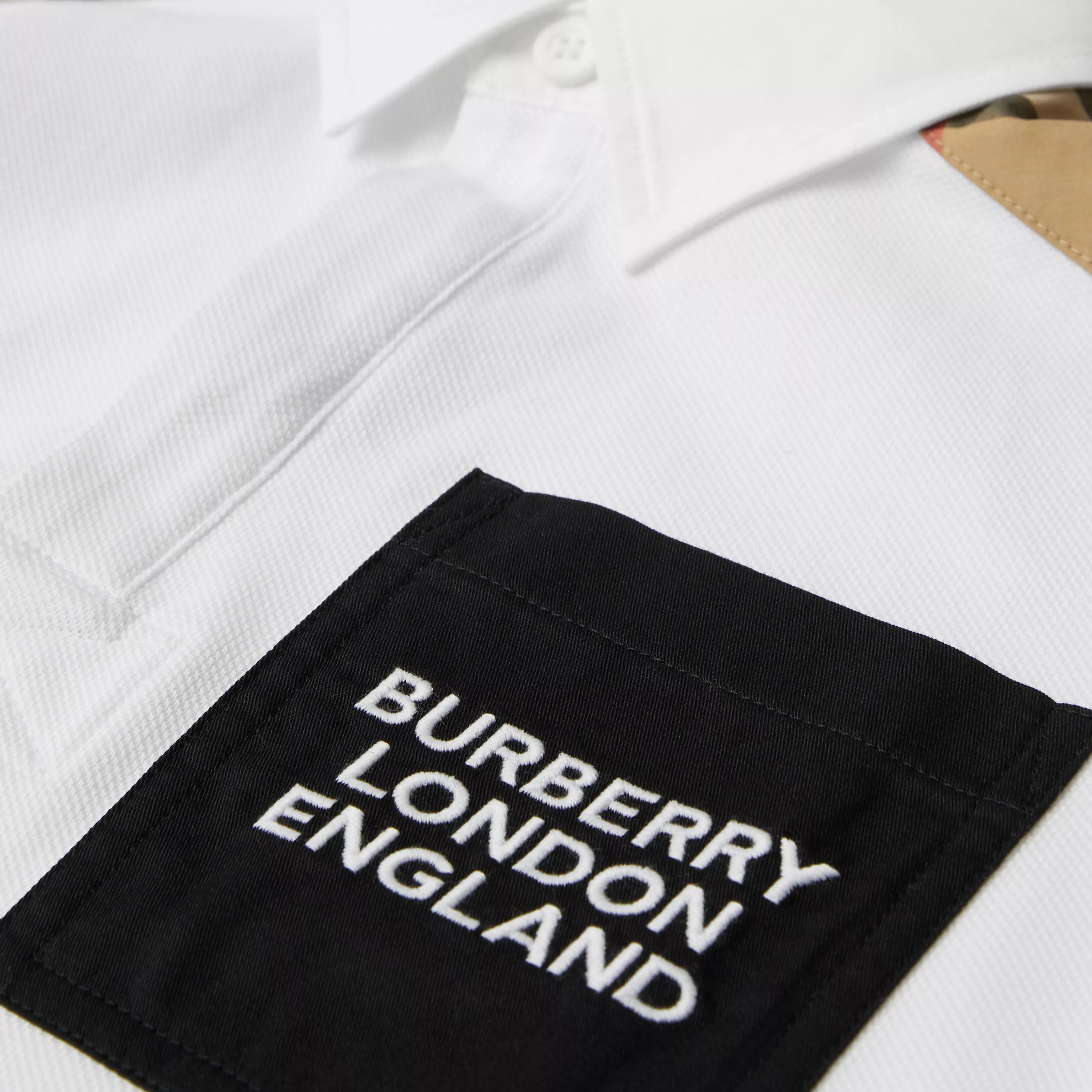 Polo blanc en coton pour garçons