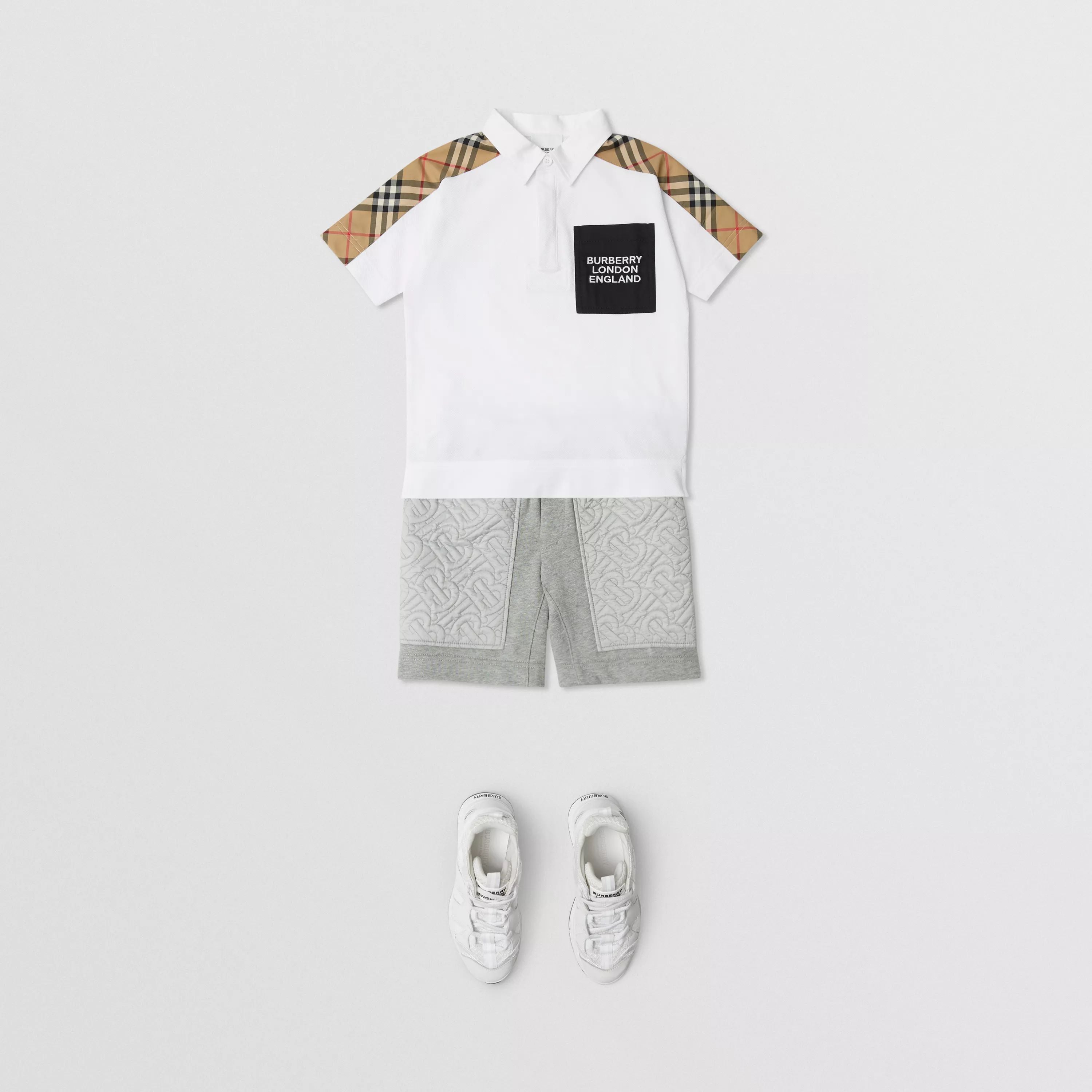Polo blanc en coton pour garçons