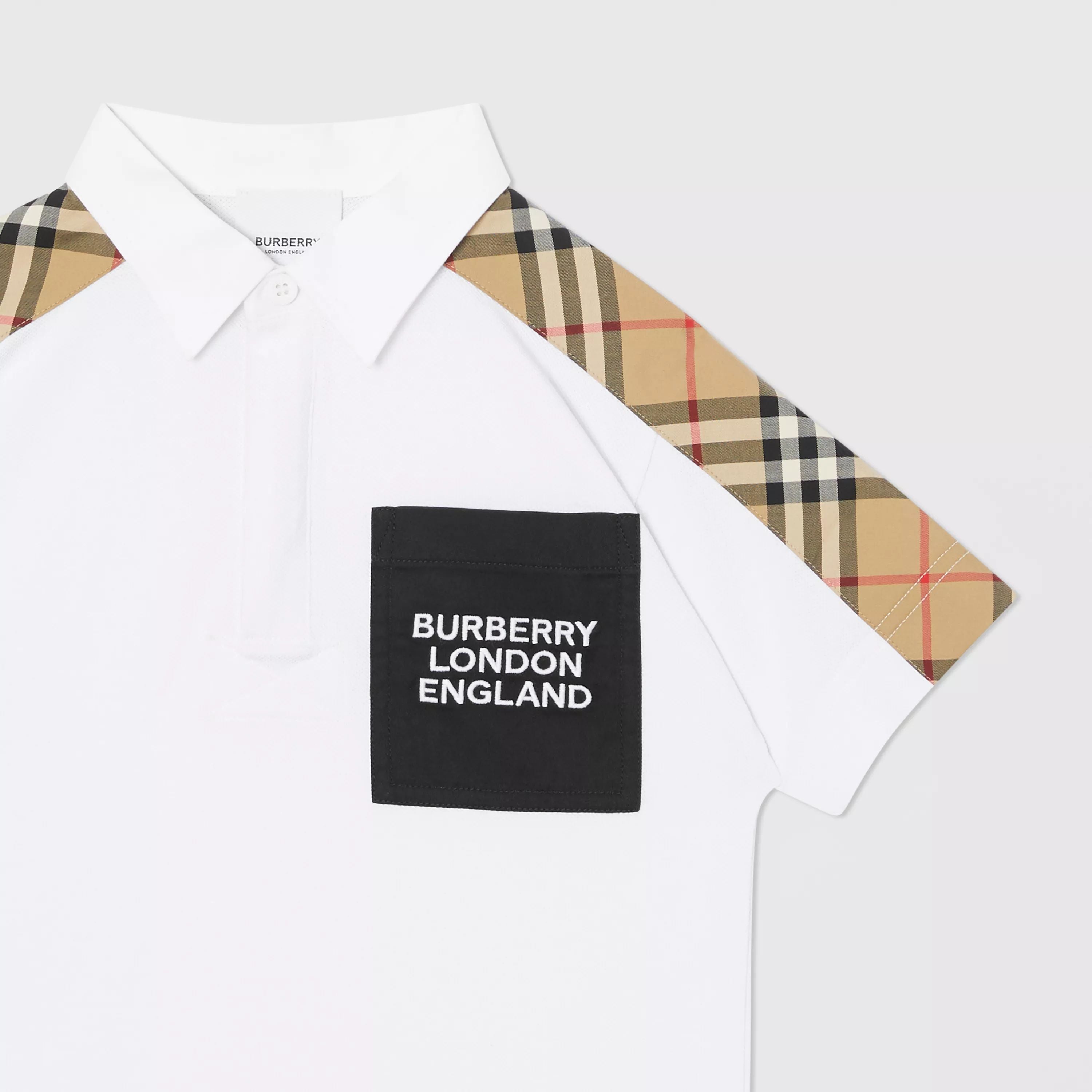 Polo blanc en coton pour garçons