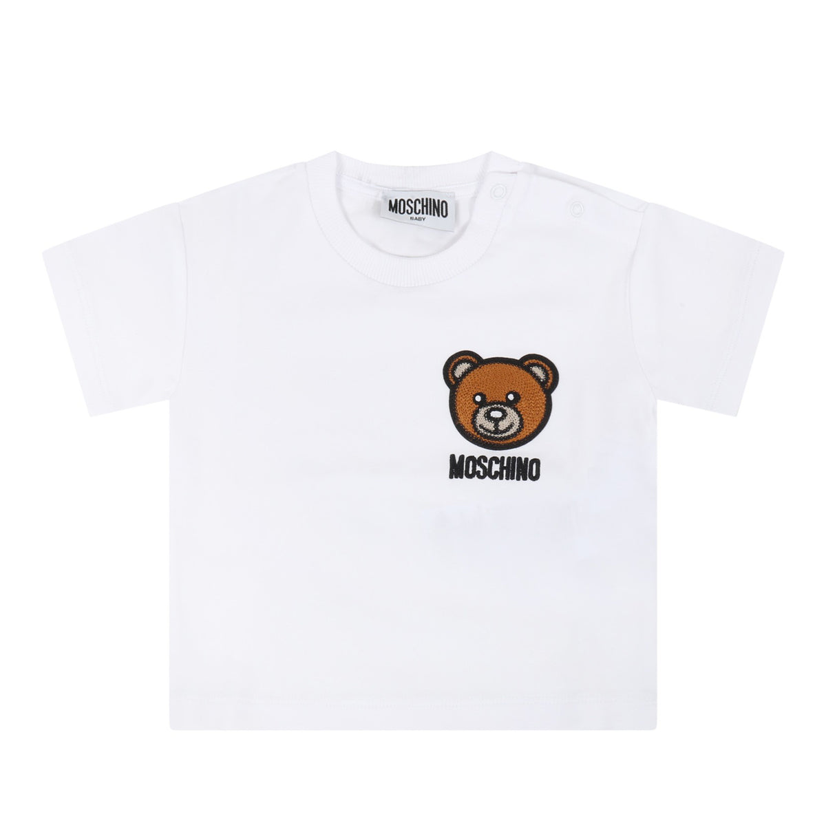 T-shirt blanc en coton pour bébés garçons et filles