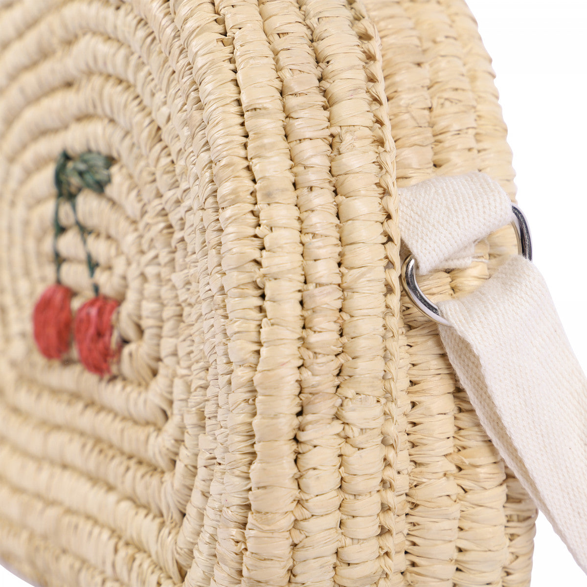 Sac à main en raphia cerise pour filles