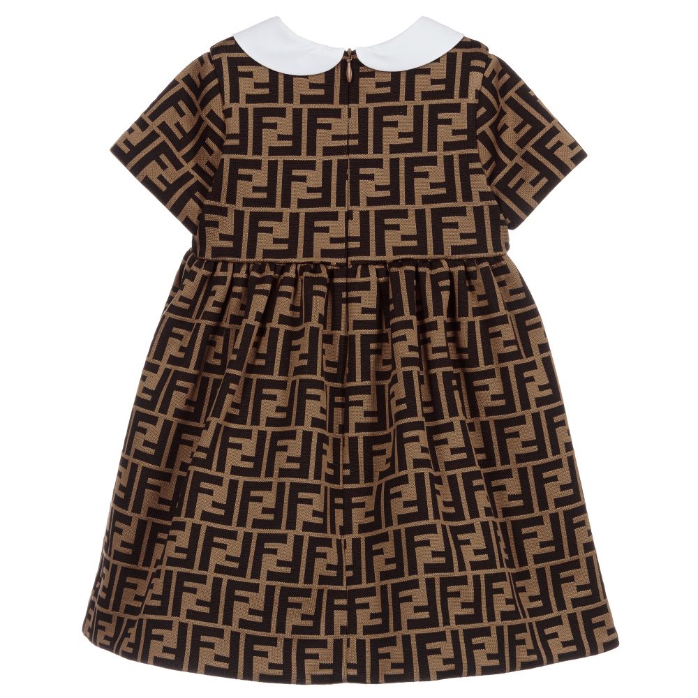 Robe bébé fille marron avec logo FF