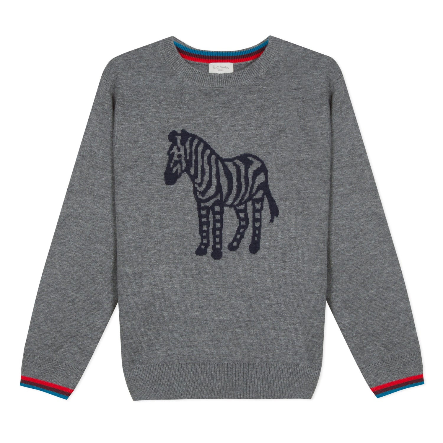 Boys Grey Printing Cotton Sweater
