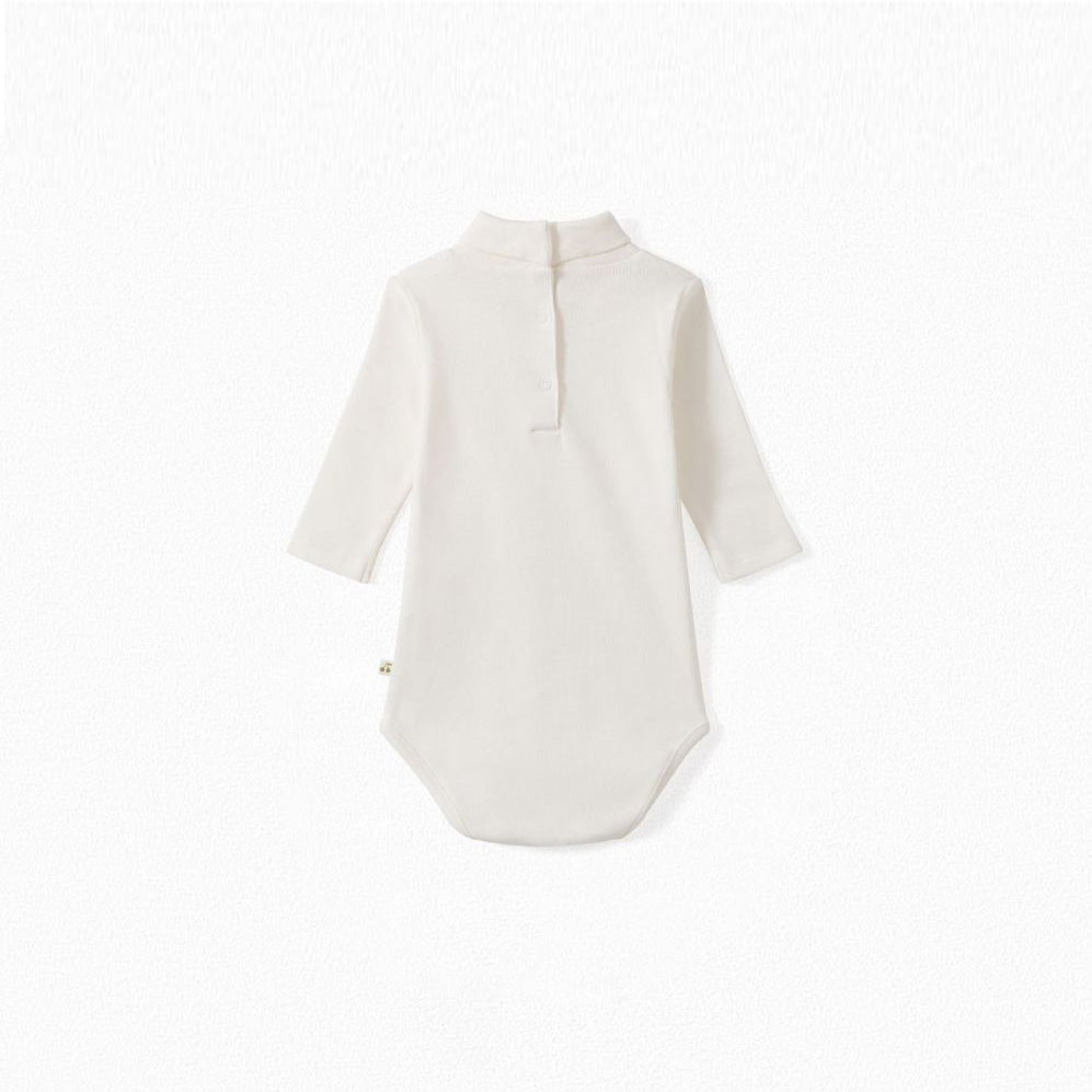 Baby Boys & Girls White Cotton Babysuit