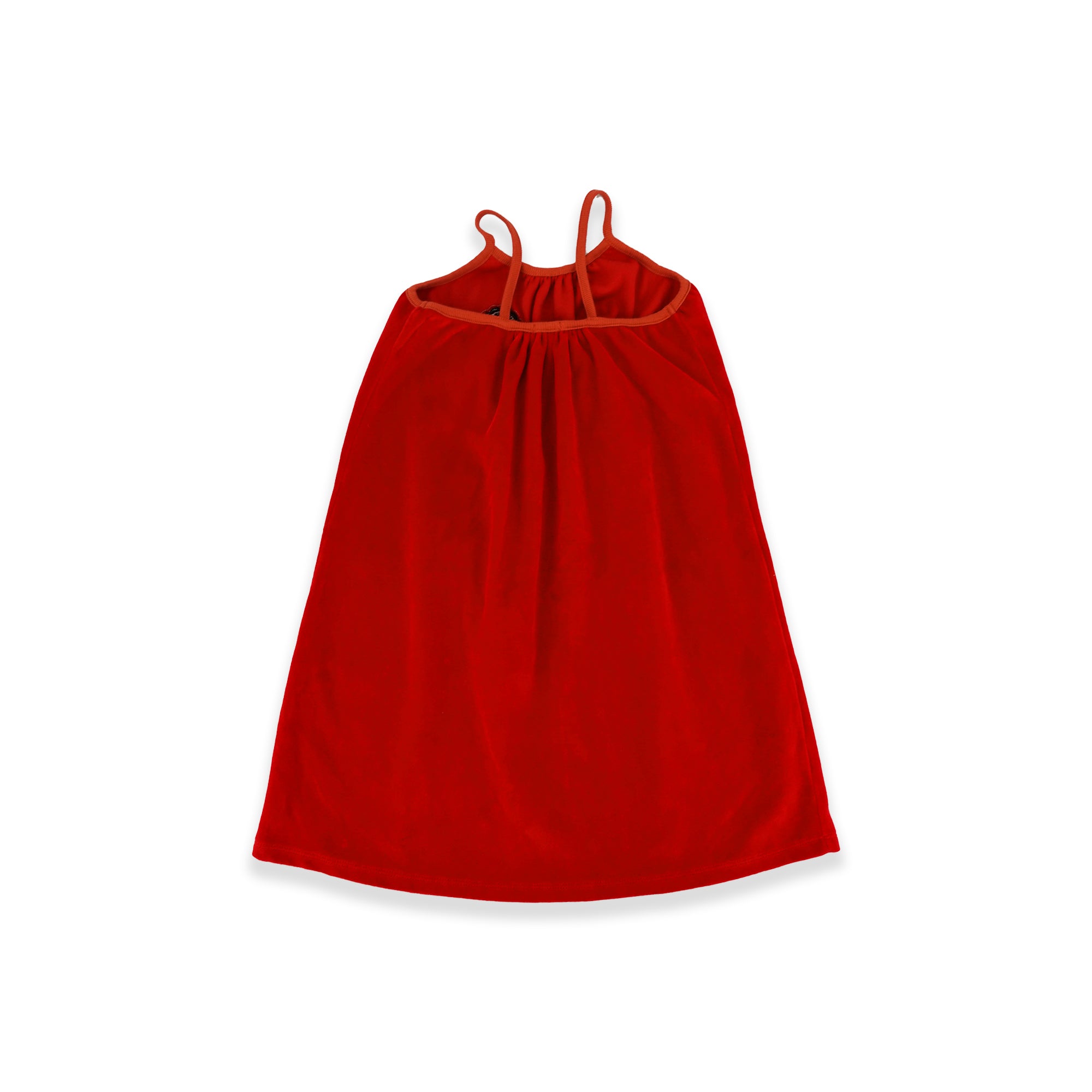 Girls Red Cotton Dress