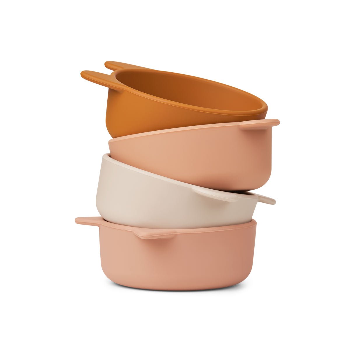 Bols en silicone Ours beige pour garçons et filles (lot de 4)