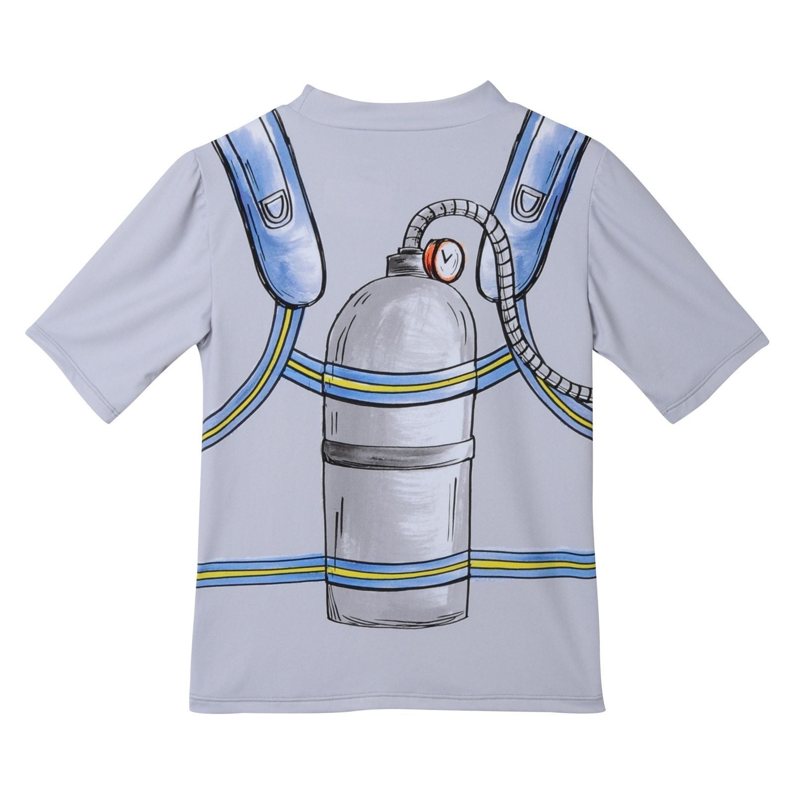 Boys Grey Belt Printed Trims Swimsuits - CÉMAROSE | Children's Fashion Store - 2