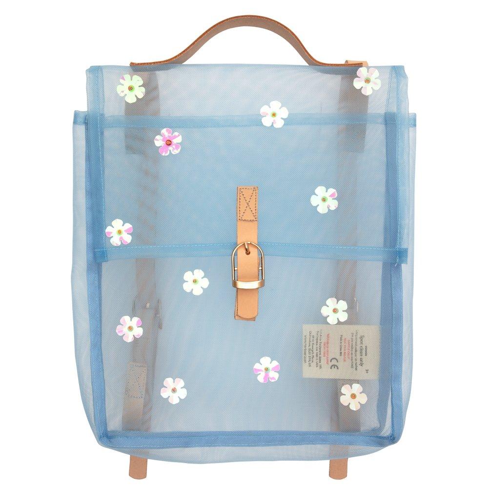 Sac à dos en maille à fleurs à sequins