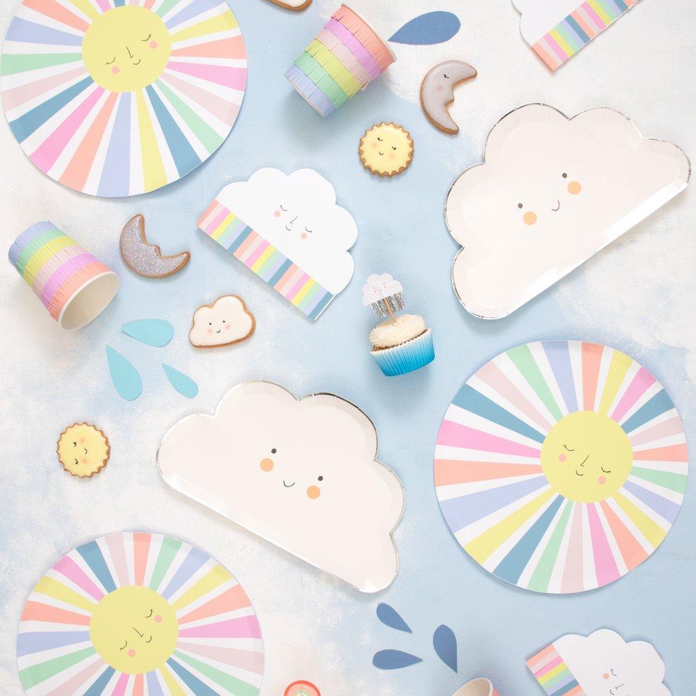 Serviettes Arc-en-ciel Soleil Nuage (Lot de 20)