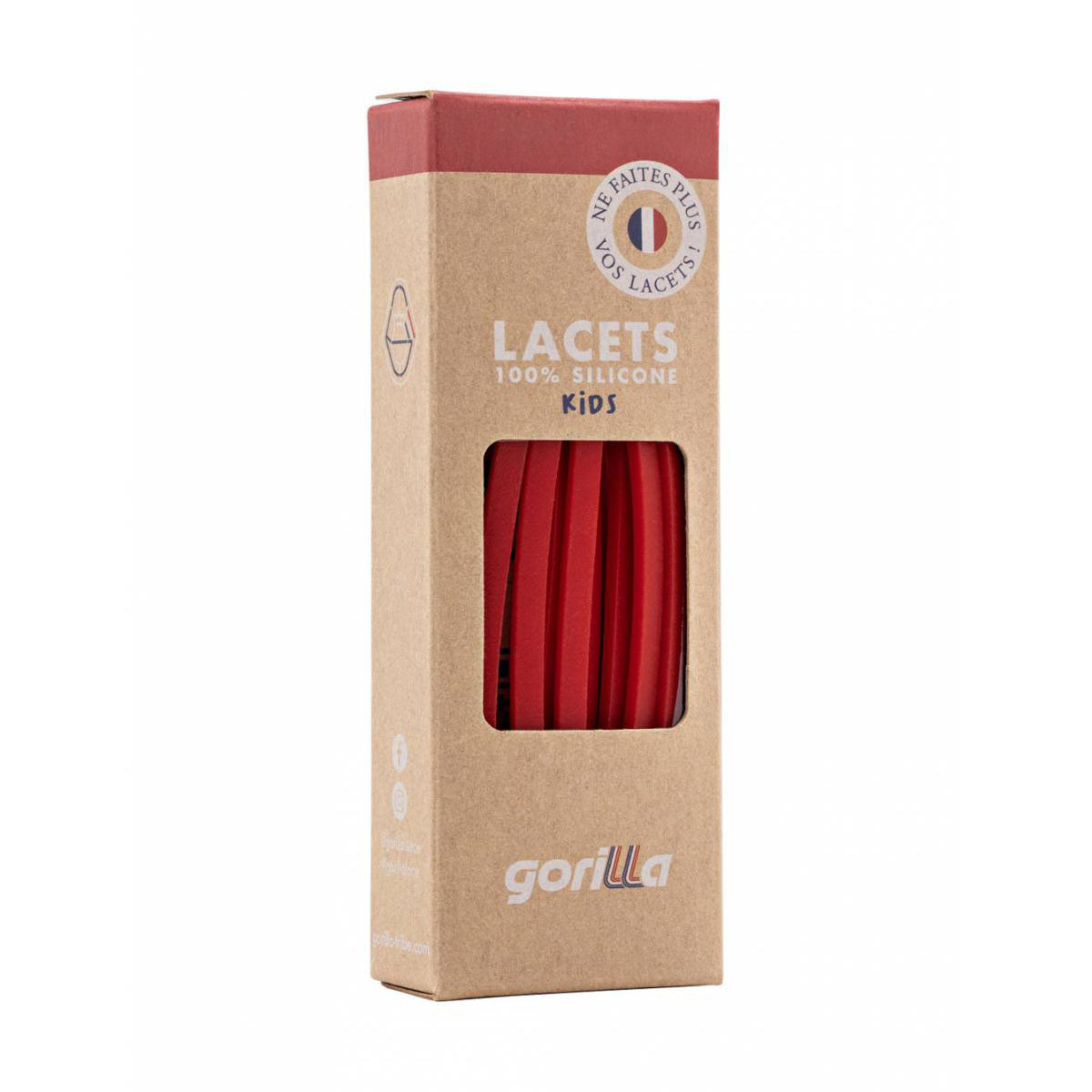 Boys & Girls Red Silicone Shoelace