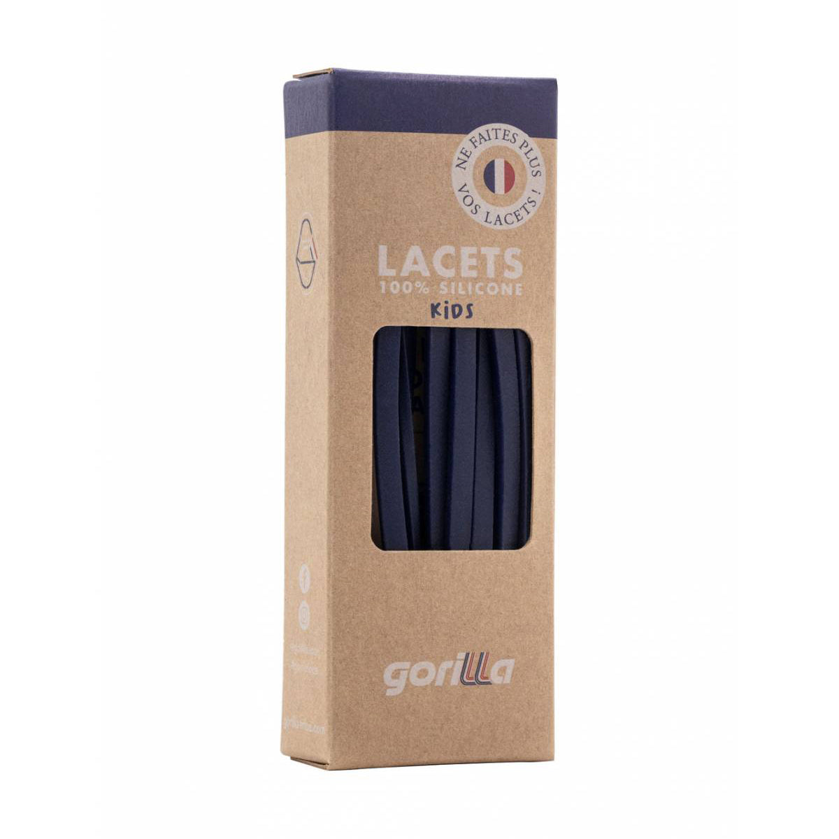 Boys & Girls Navy Silicone Shoelace