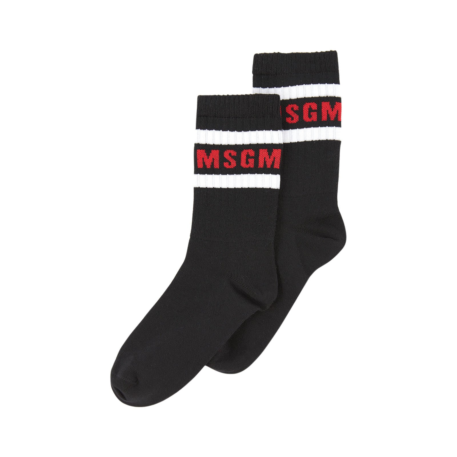 Boys & Girls Black Logo Socks