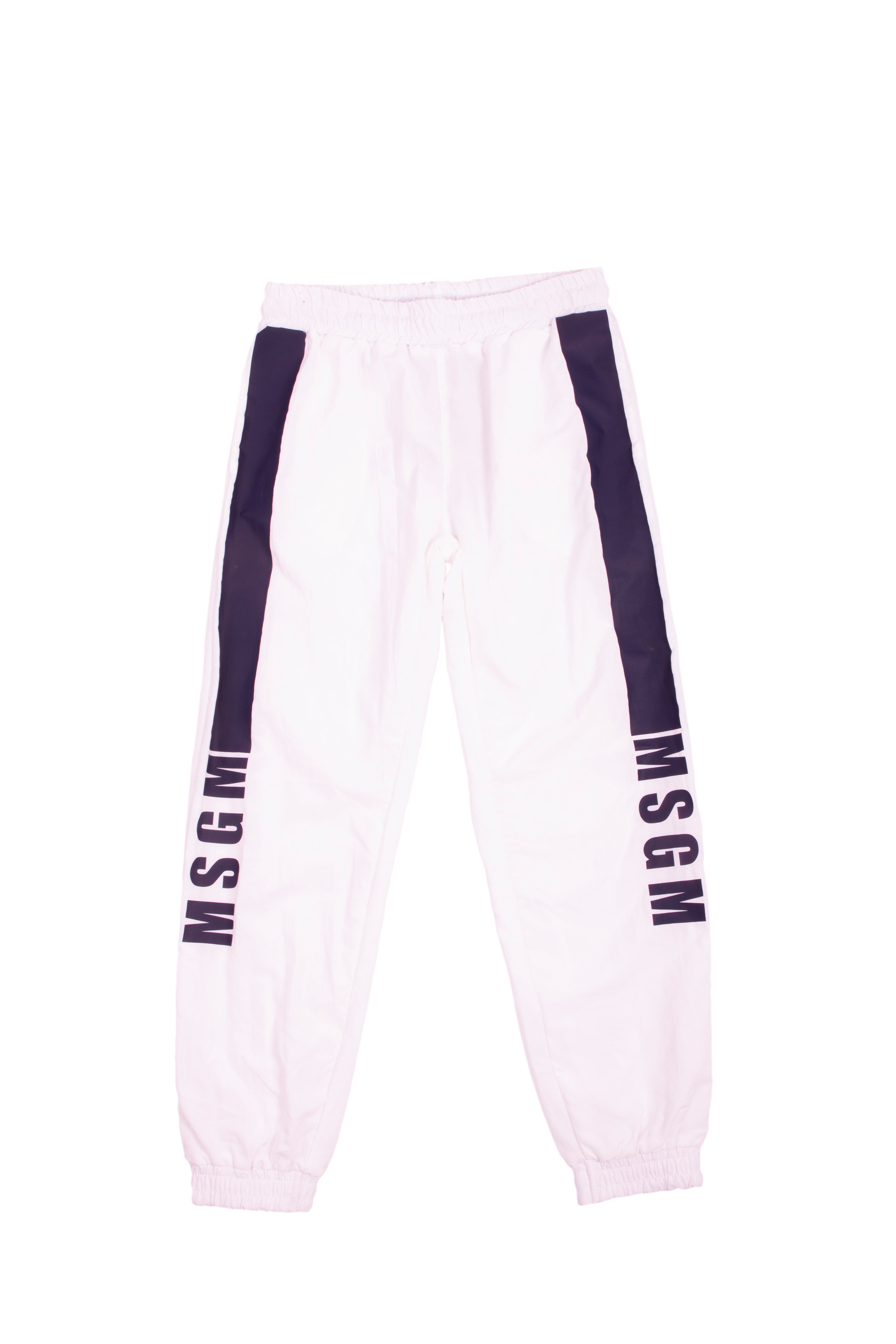 Boys White Logo Trousers