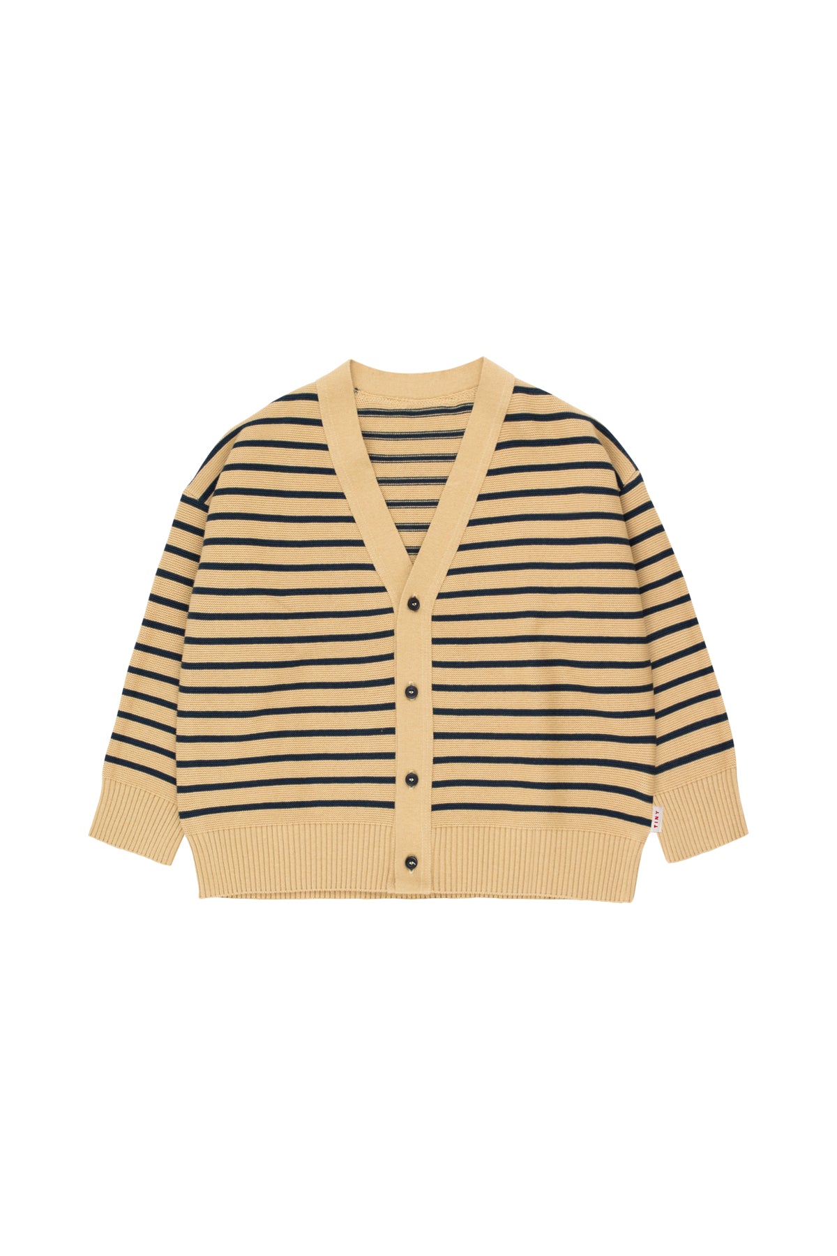 Boys & Girls Yellow Striped Cotton Cardigan