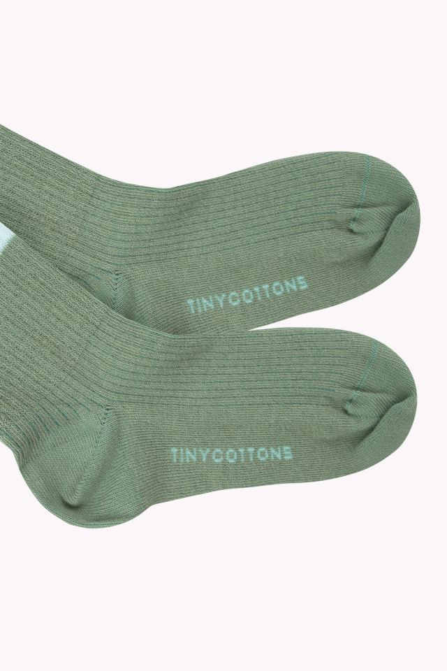 Boys & Girls Green Striped Cotton Socks