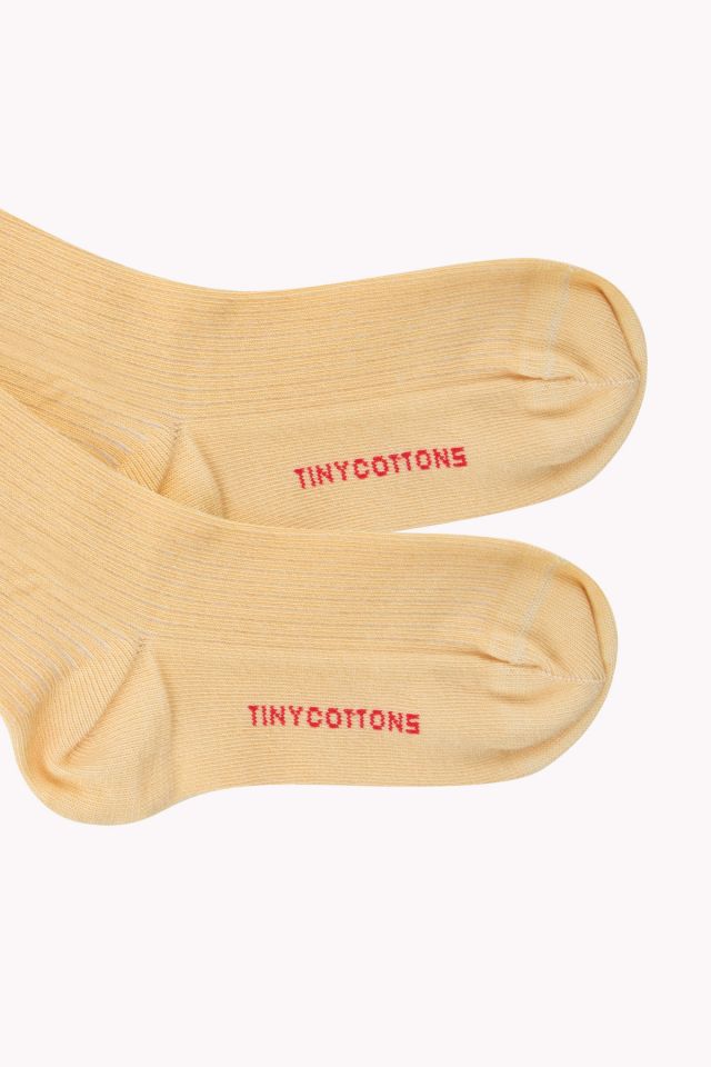 Boys & Girls Beige Striped Cotton High Socks