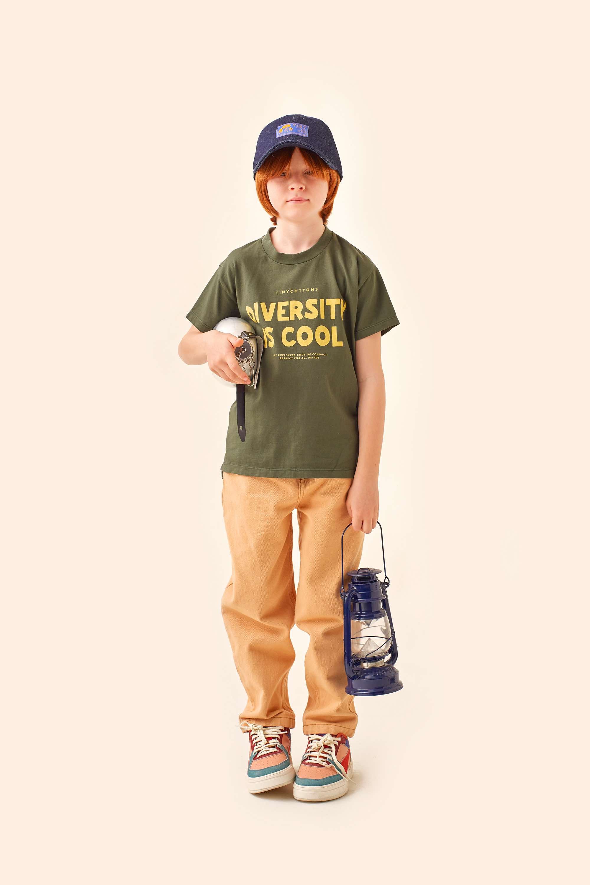 Boys & Girls Green Logo Cotton T-Shirt