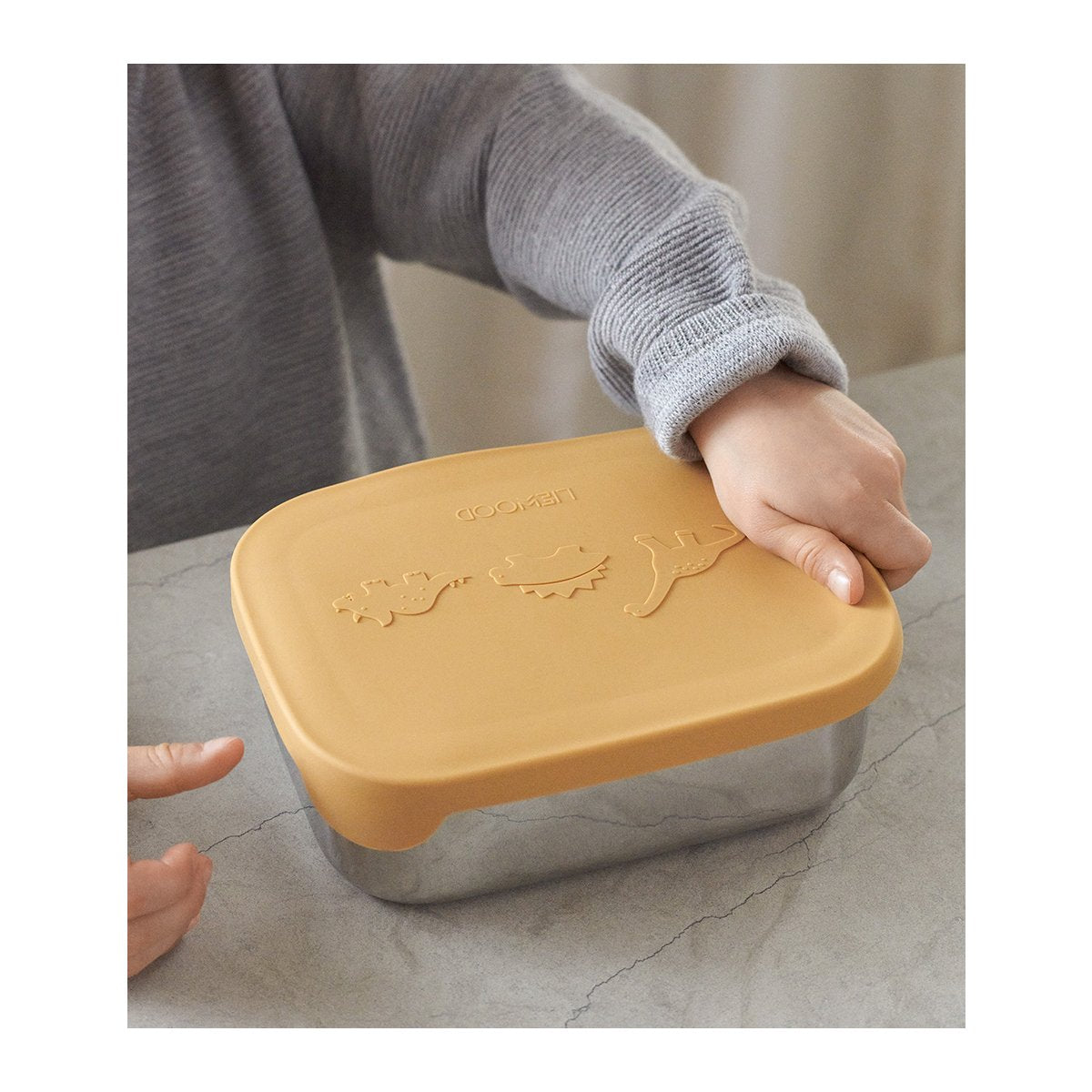 Boîte à lunch Dinosaure jaune pour garçons et filles