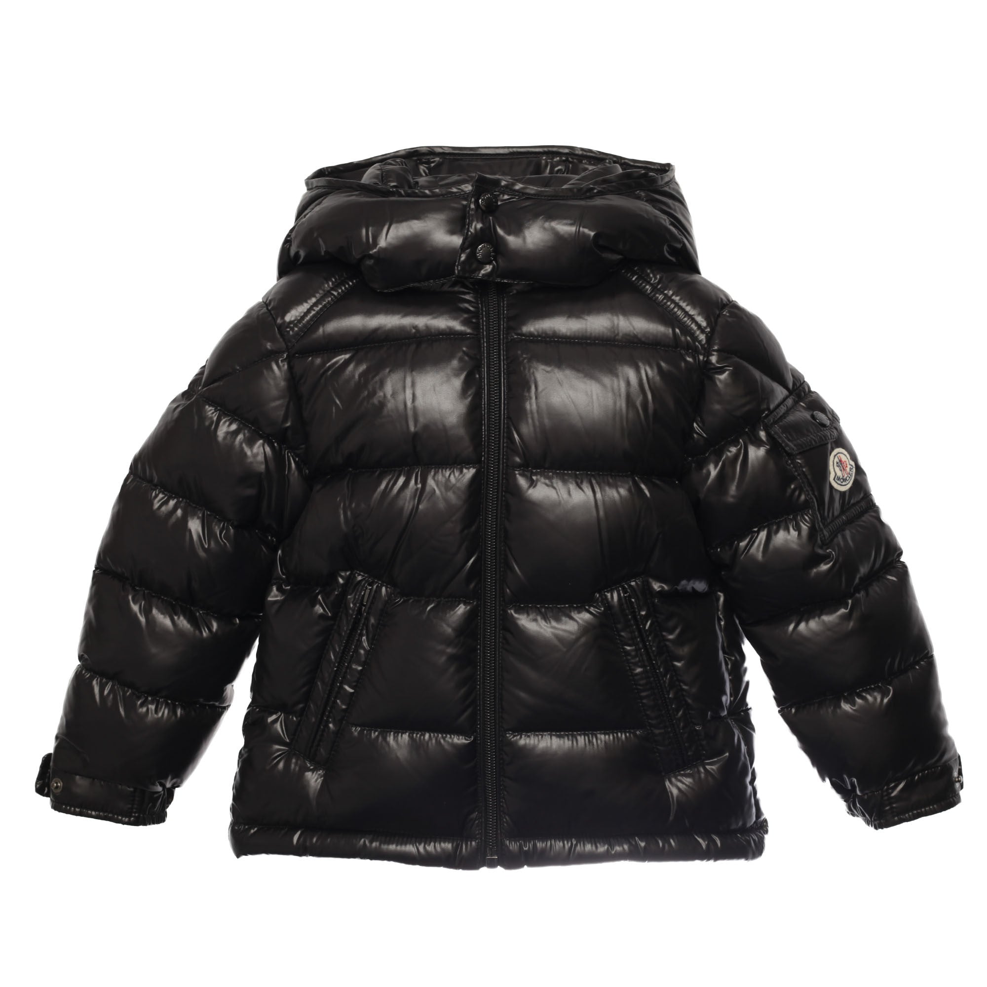 Boys & Girls Black Hooded Padded Down 'Maya'Jacket - CÉMAROSE | Children's Fashion Store - 1