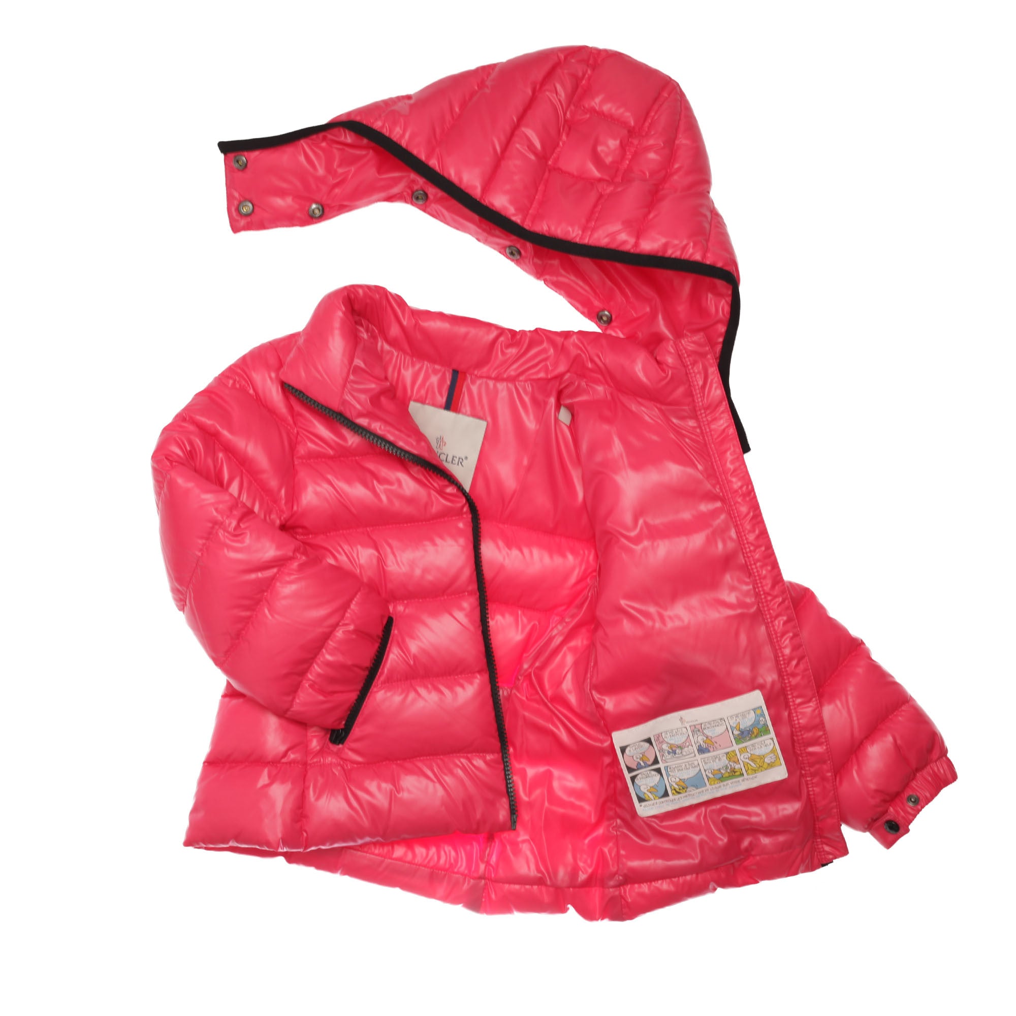 Baby Pink Hooded 'Bady' Padded Down Jacket - CÉMAROSE | Children's Fashion Store - 3