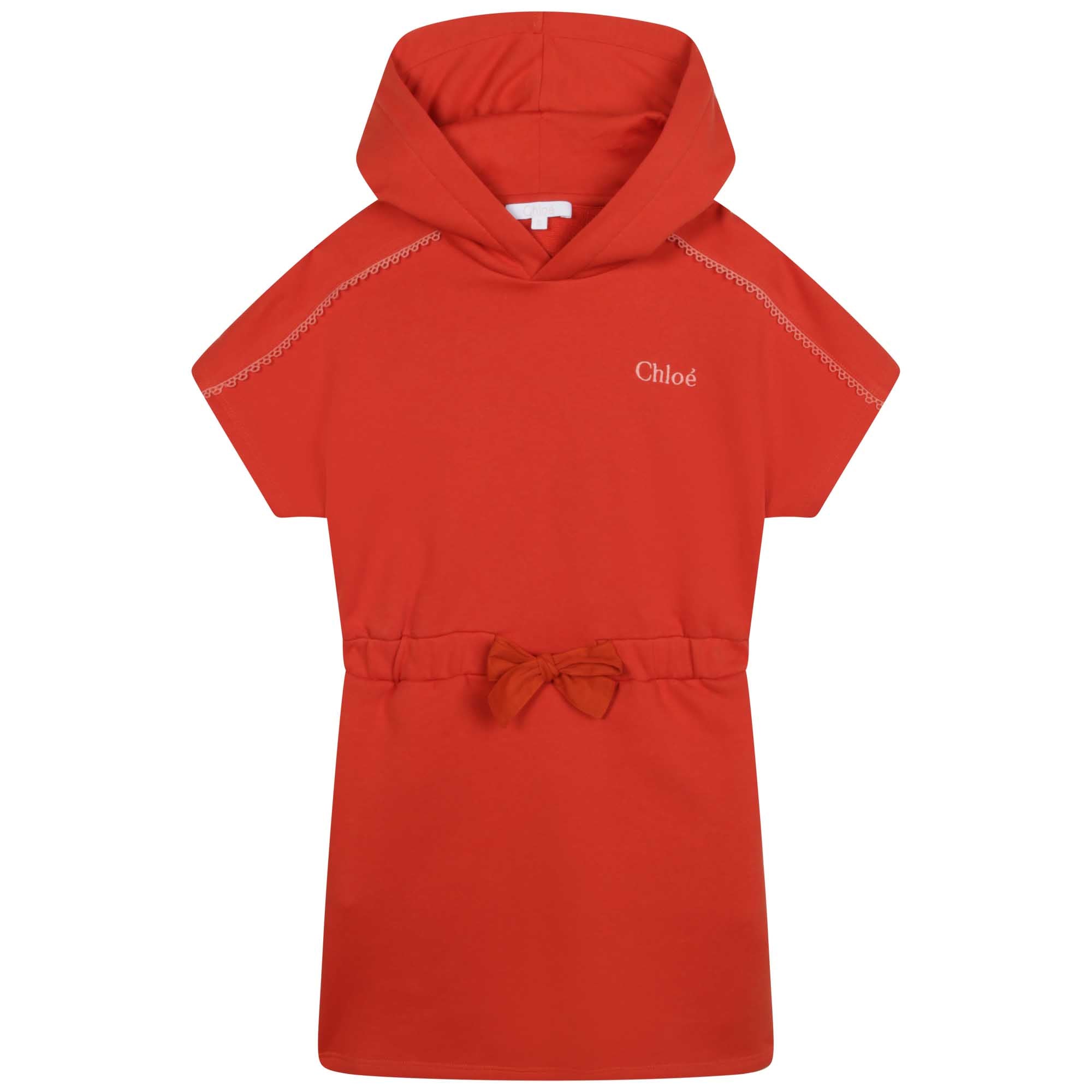 Girls Red Hooded Dress