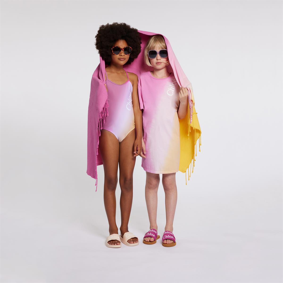 Girls Fuchsia Swimsuit