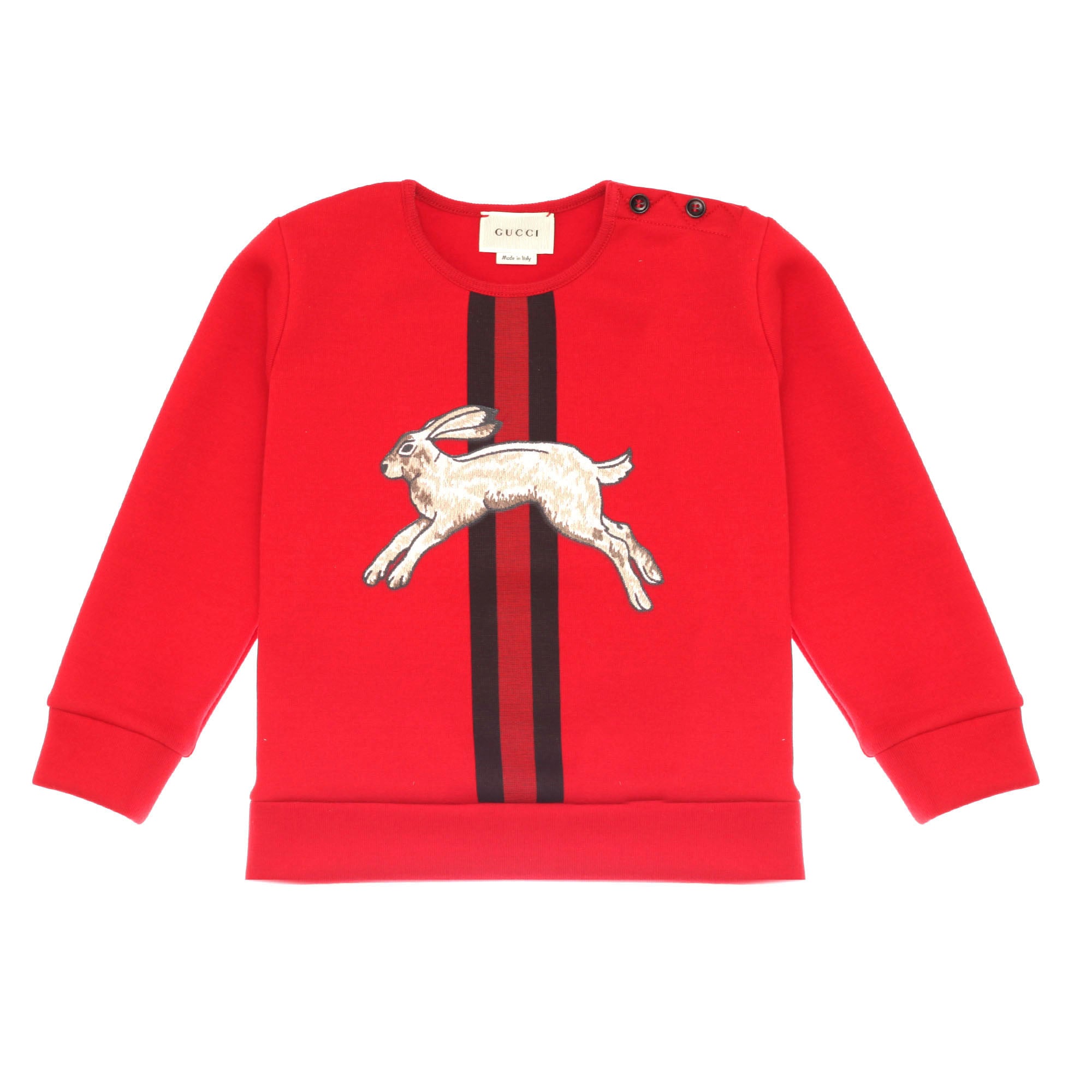 Baby Red Bunny Printed Trims Sweatshirt - CÉMAROSE | Children's Fashion Store - 1