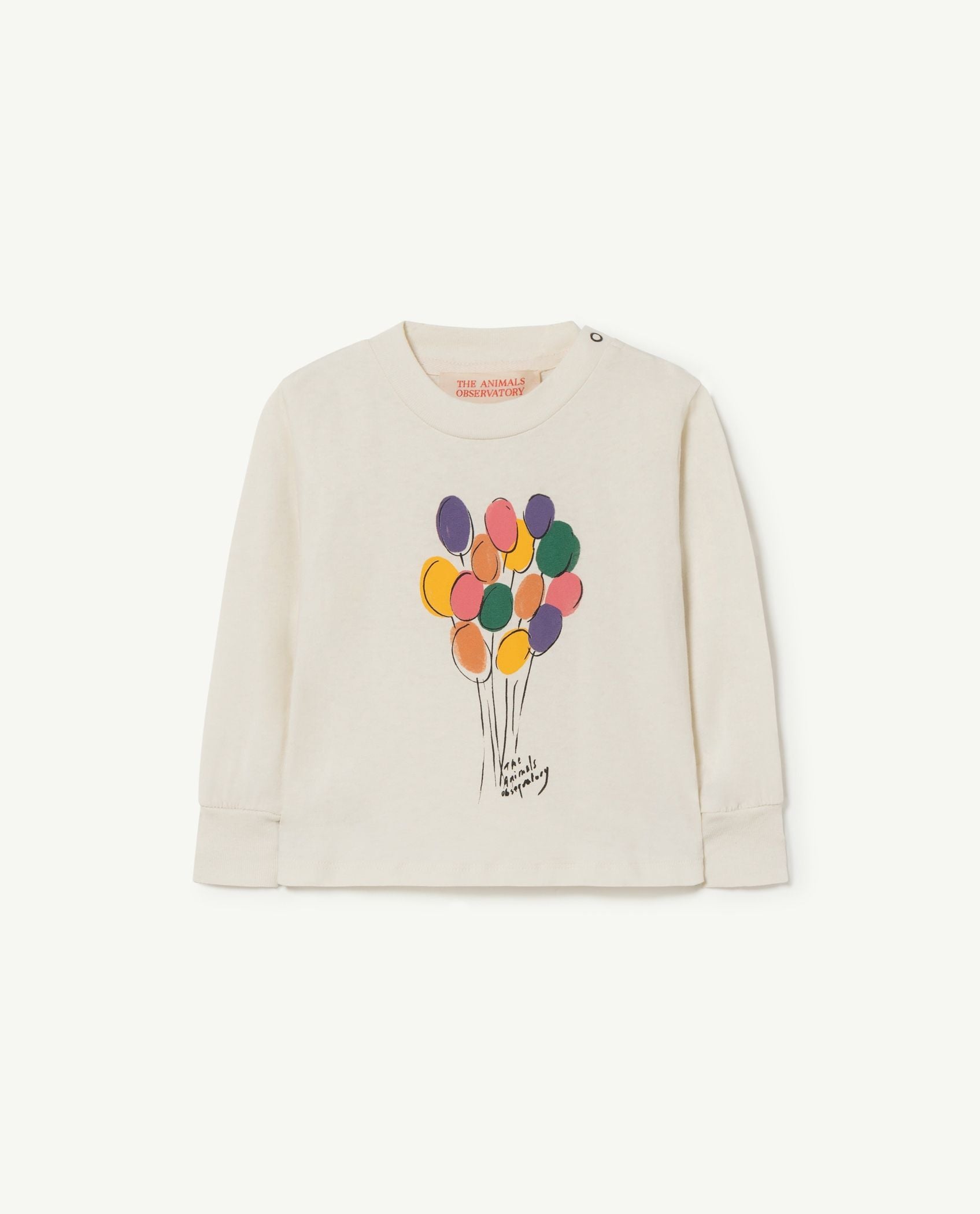 Baby Boys & Girls White Ballon Printed T-Shirt