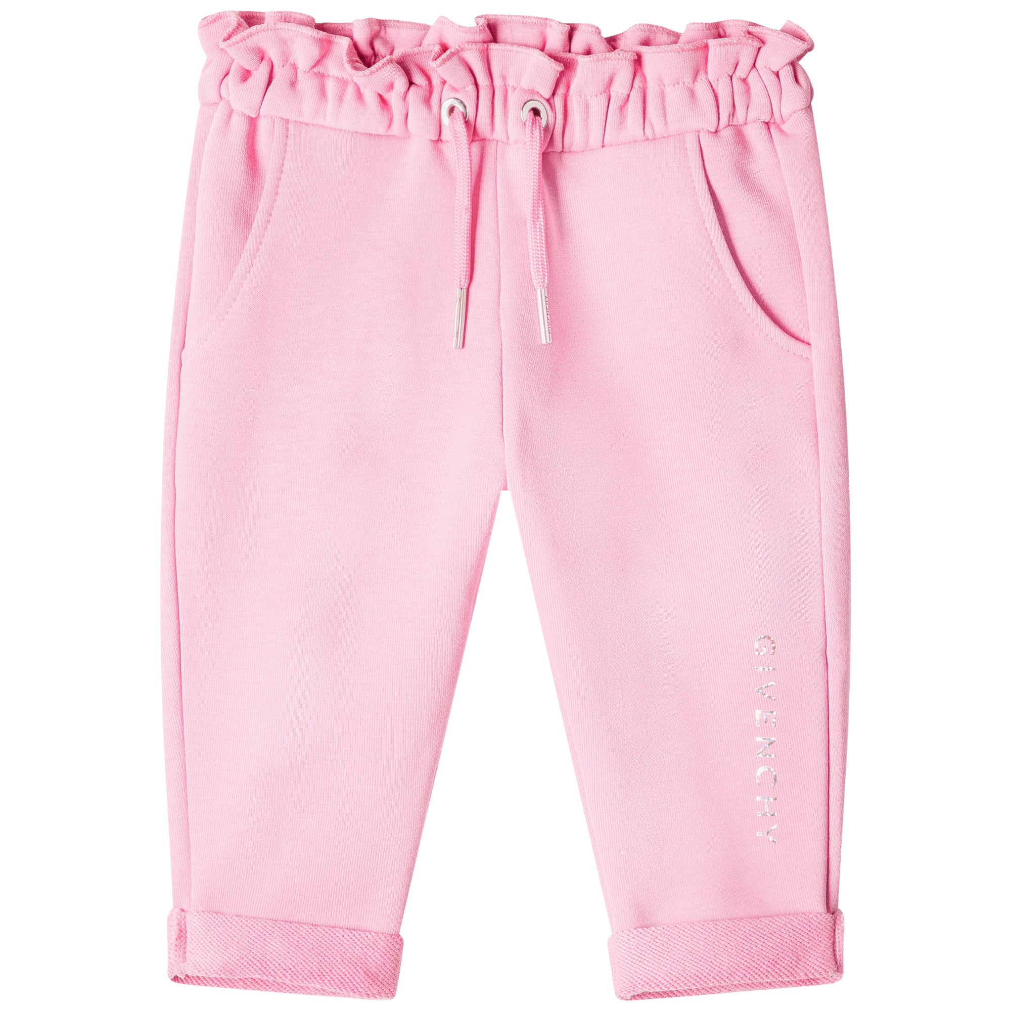 Baby Girls Pink Cotton Trousers