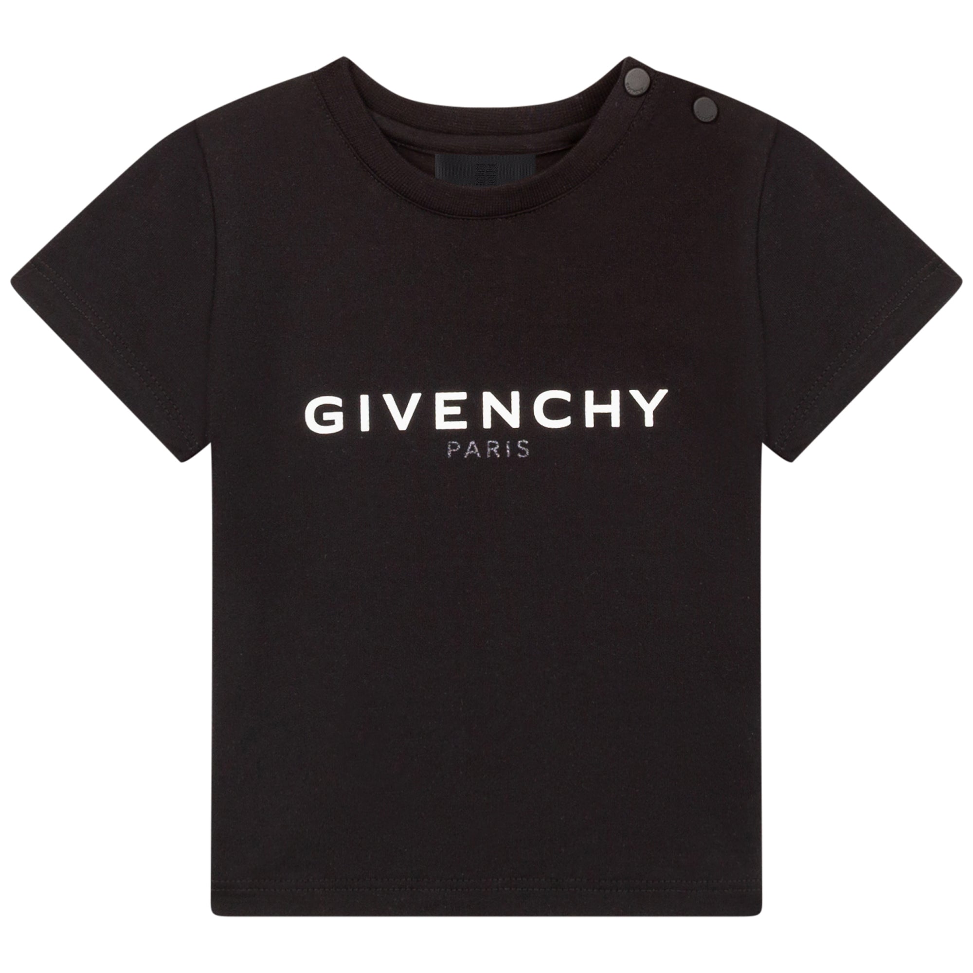 Baby Boys Black Logo Cotton T-Shirt