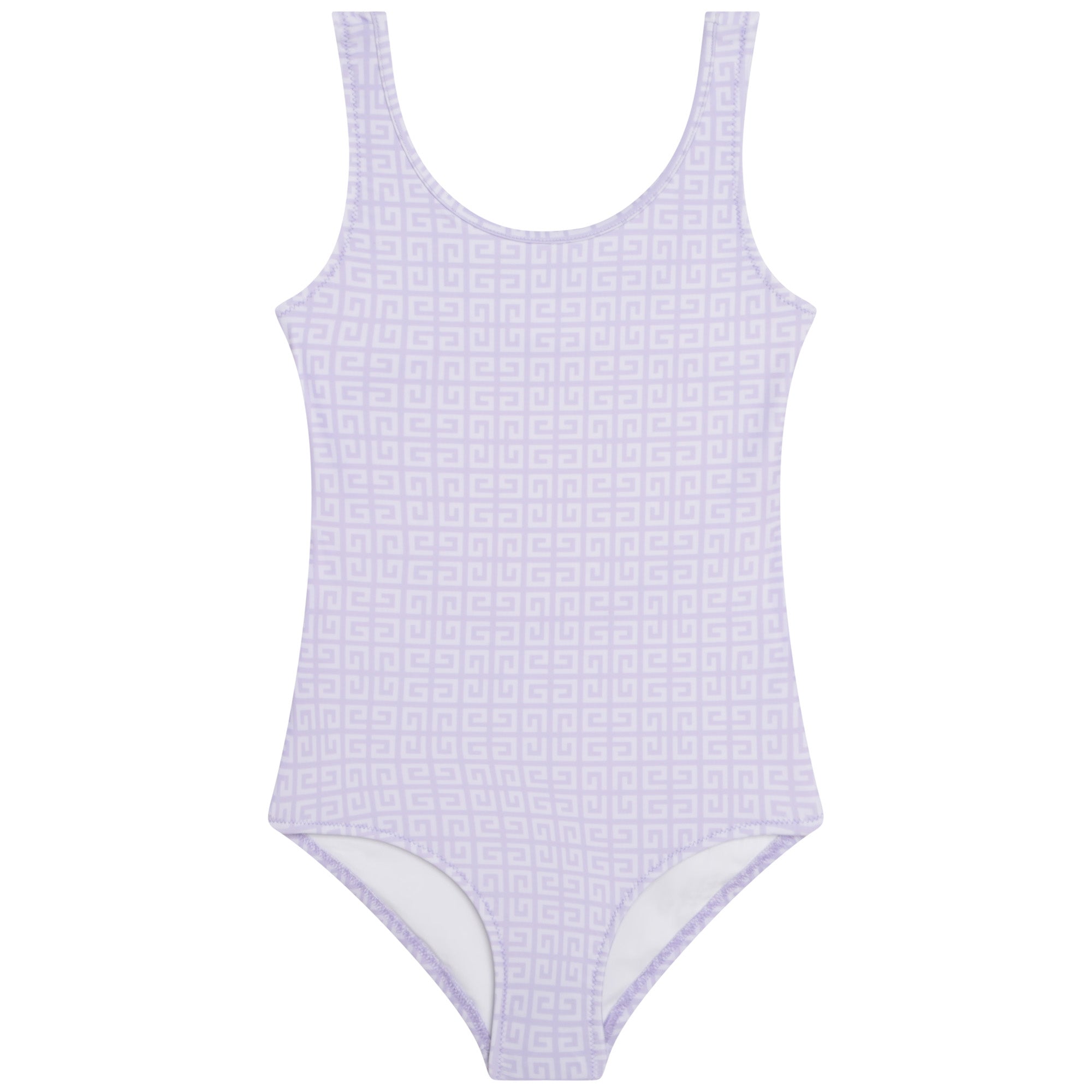 Girls Light Purple Logo Swimsuit
