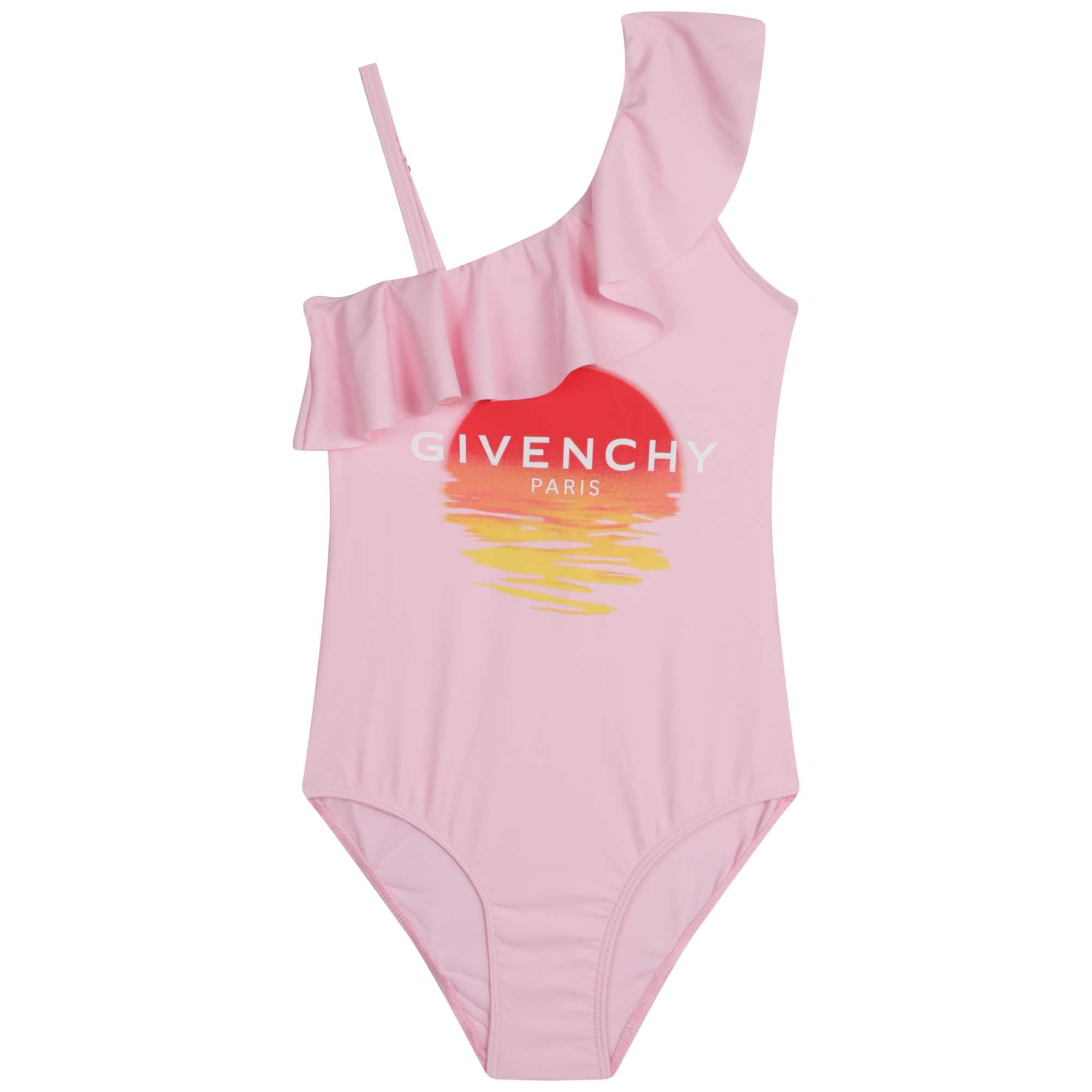 Girls Pink Logo Swimsuit