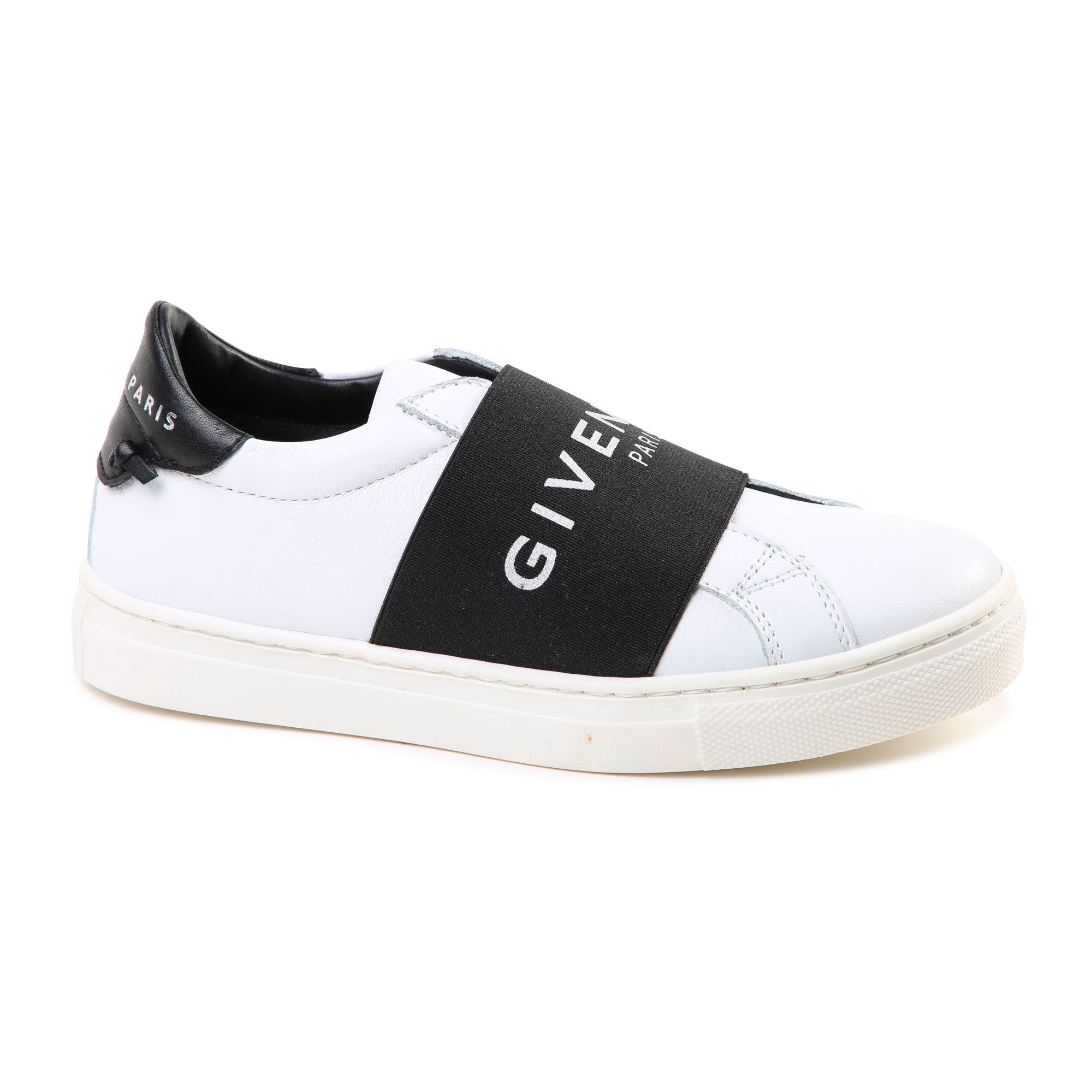 Boys & Girls White & Black Logo Shoes