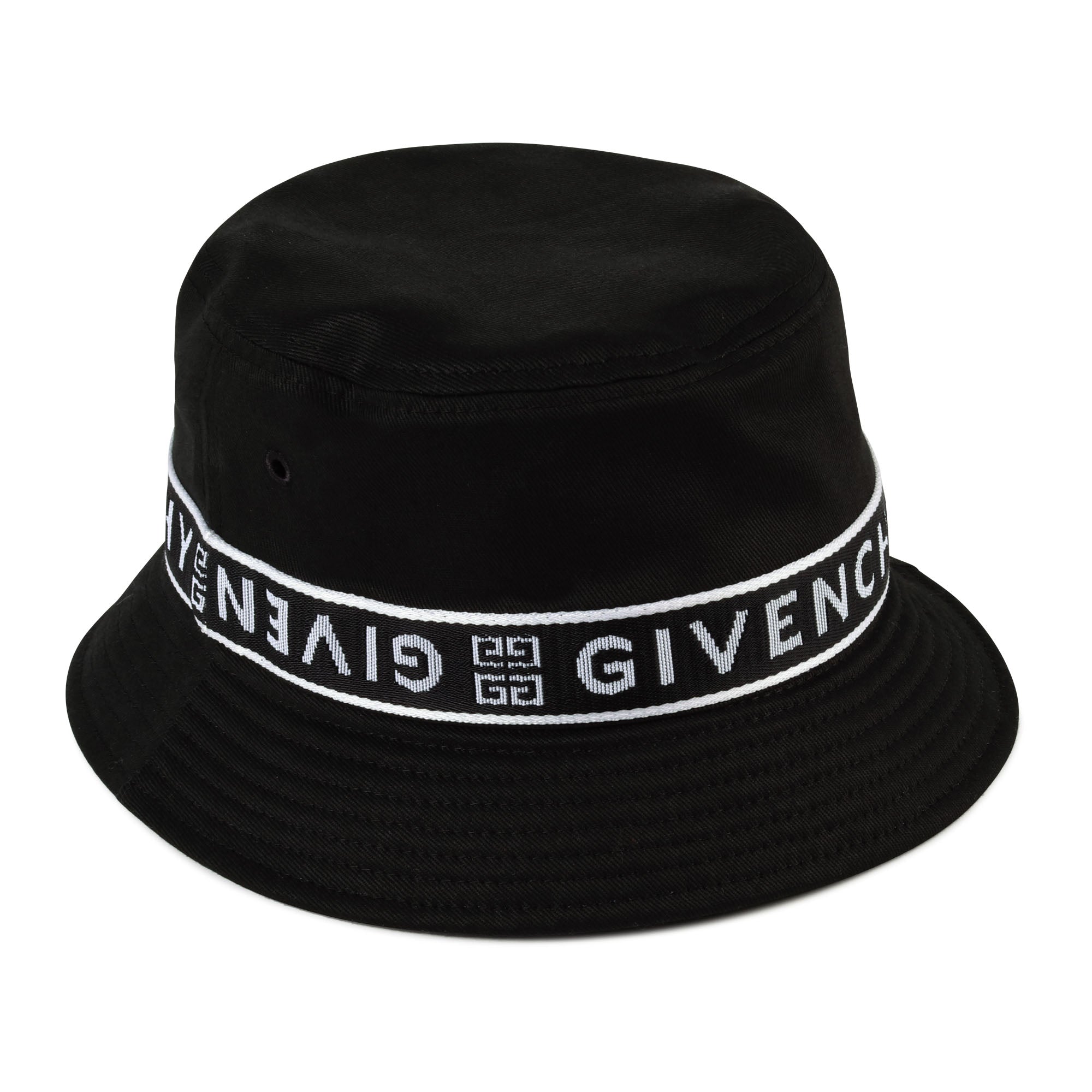 Boys Black Logo Cotton Hat