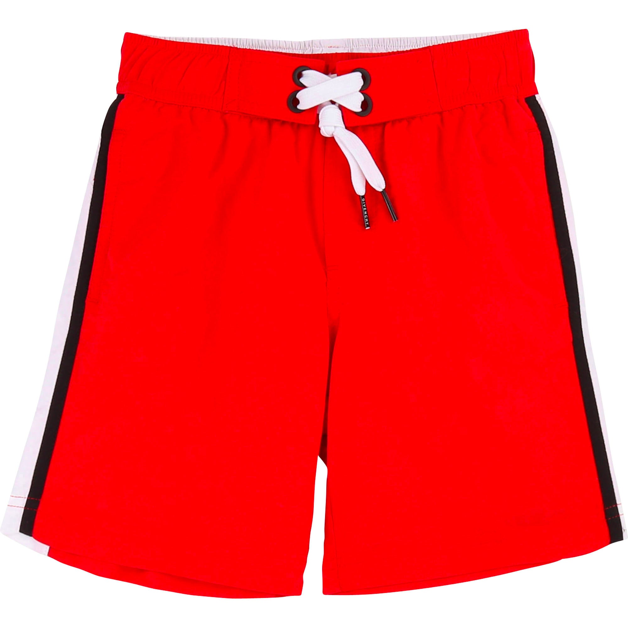 Boys Red & White Surfer Shorts